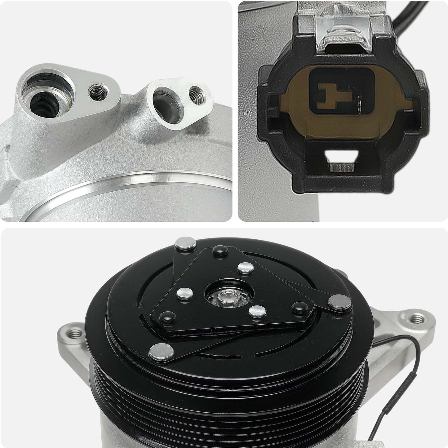 AISIN AFTERMARKET ACCN-00290 Air Conditioner AC Compressor - Compatible with Nissan Murano 2003-2007 3.5L, Quest 2004-2009 3.5L - with 6-Pulley Groove, with Clutch