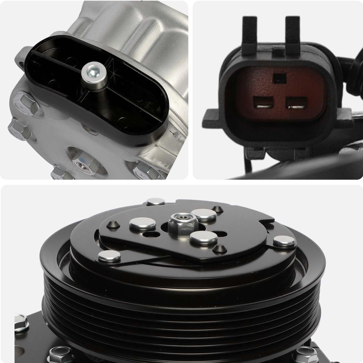 AISIN AFTERMARKET ACCCH-00125 Air Conditioner AC Compressor - Compatible with Dodge Durango 2000-2001 4.7L, Dakota 2000-2001 4.7L - with 6-Pulley Groove, with Clutch
