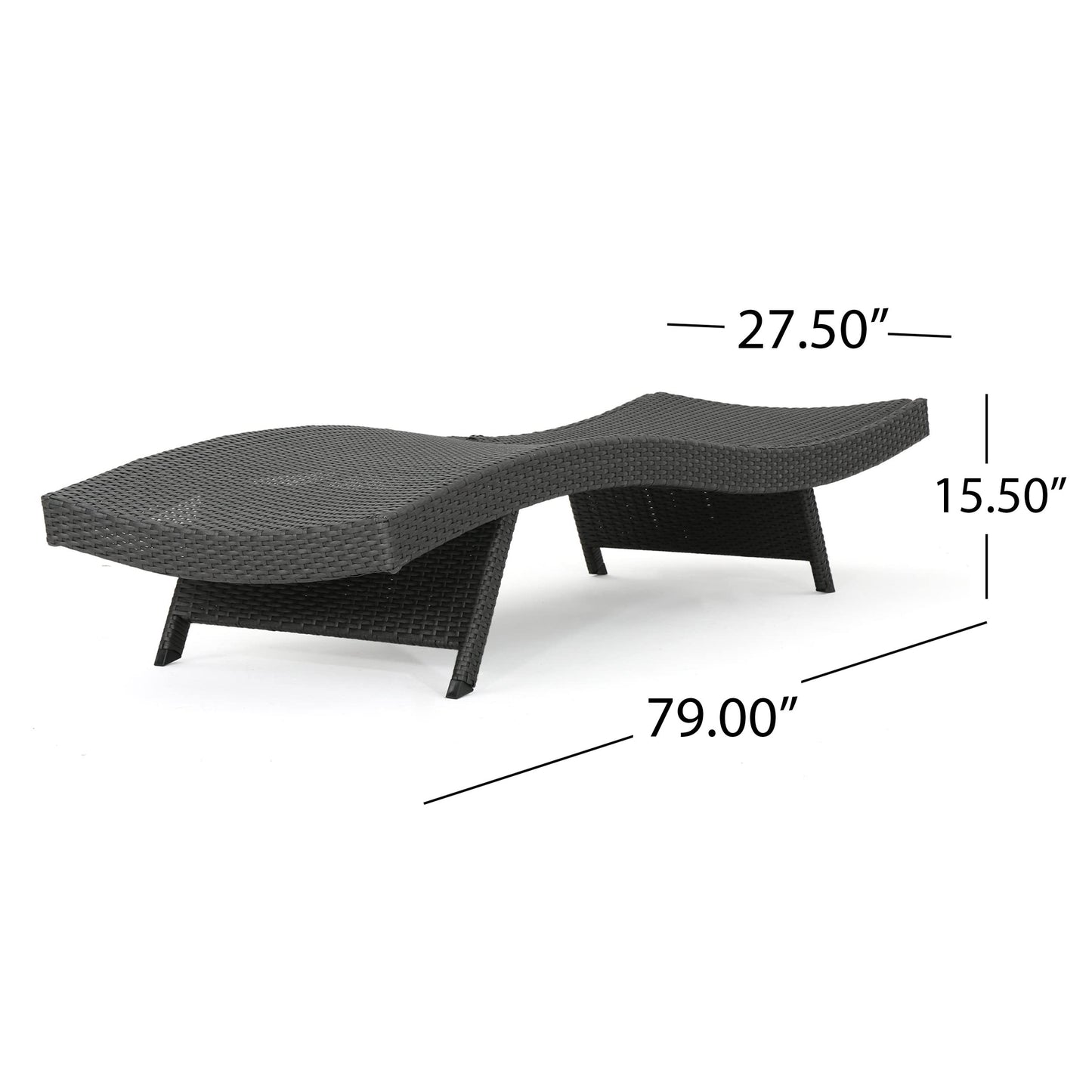 Christopher Knight Home Salem Outdoor Wicker Chaise Lounge Set, 4-Pcs Set, Grey