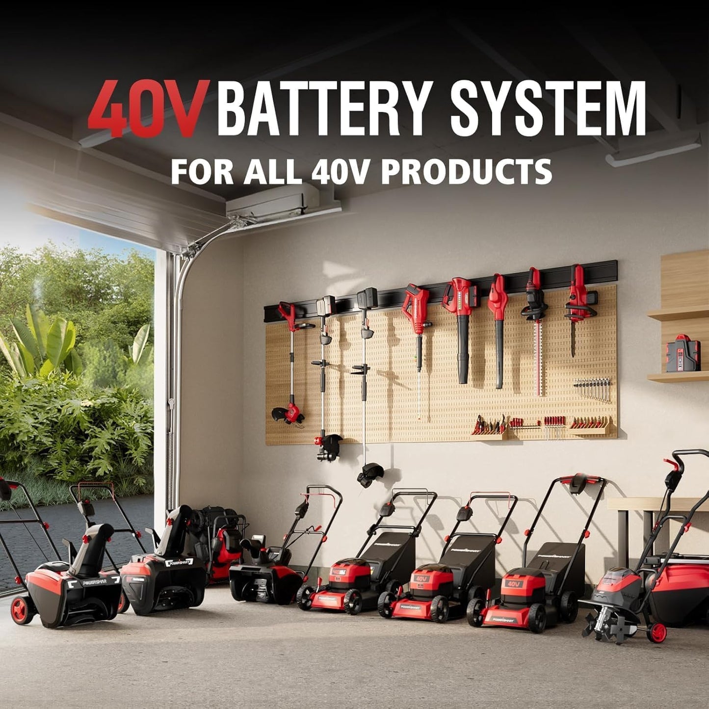 40V Cordless Lawn Mower 17" Walk Behind Mower, 3-in-1 Brushless Push Electric Lawn Mower with 4.0Ah Battery & Charge, 46L Grass Bag, 6 Adjustable Cutting Heights, for Garden/Patio/Yard/Lawn