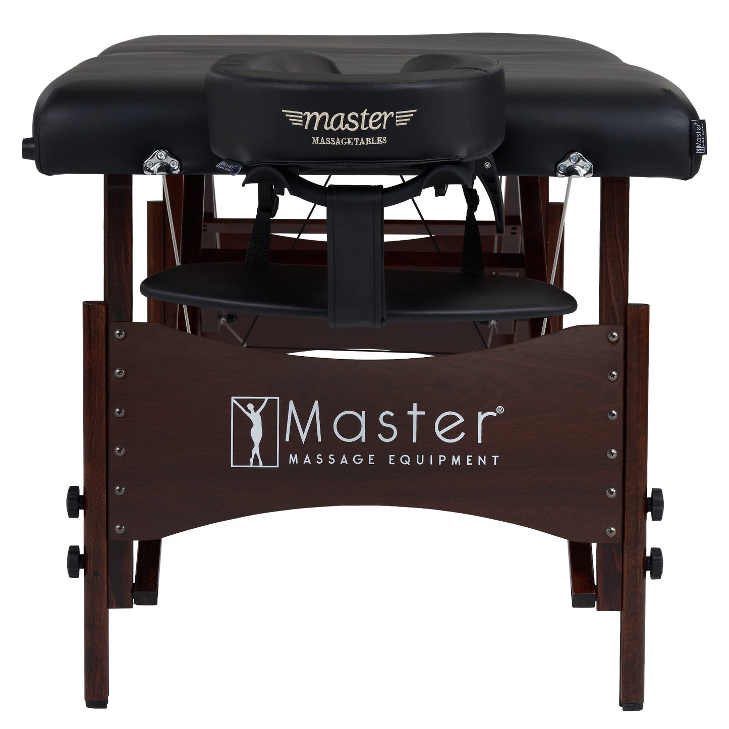 Master Massage 30" Roma II Therma-Top Heated Portable Massage Table, Spa Beauty Bed with Adjustable Heat, Face Pillow & Carry Case – Black