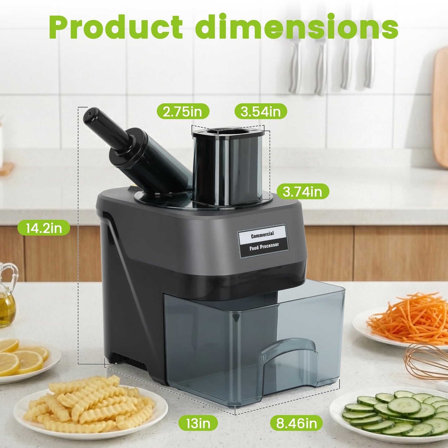 5-In-1 Electric Vegetable Chopper,Commercial Food Dicer,Veggie Food Dicer for Dicing, Slicing, Grating and Julienning,Multifunctional Food Cutter for Commercial and Home Use