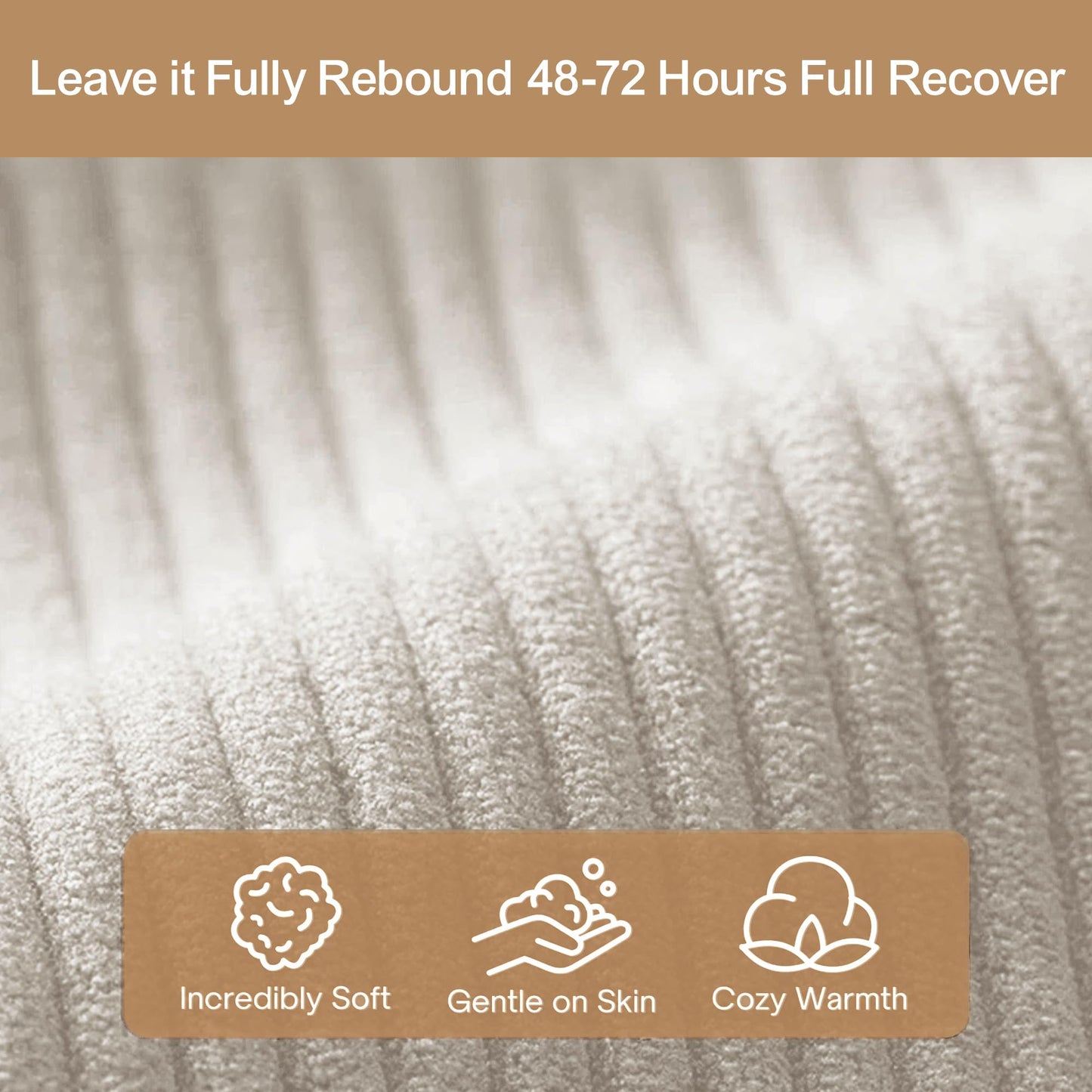 4 in 1 Convertible Sofas Boneless Couches with 2 Pillow, Modern Corduroy Futon Bed, Modular Queen Sofa with Pull-Out Bed, LoveSeat for Living Room, Small Space Apartment (Beige, 53.15"Double Sofa)
