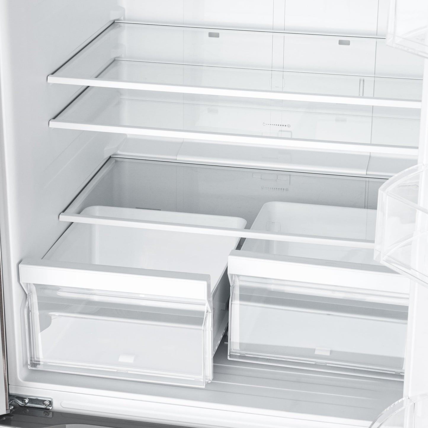 KoolMore 30-Inch and 18.5 cu. ft. Counter Depth French Door Refrigerator with Three Doors and Deep Freezer in Stainless-Steel (KM-RERFDSS-18C)