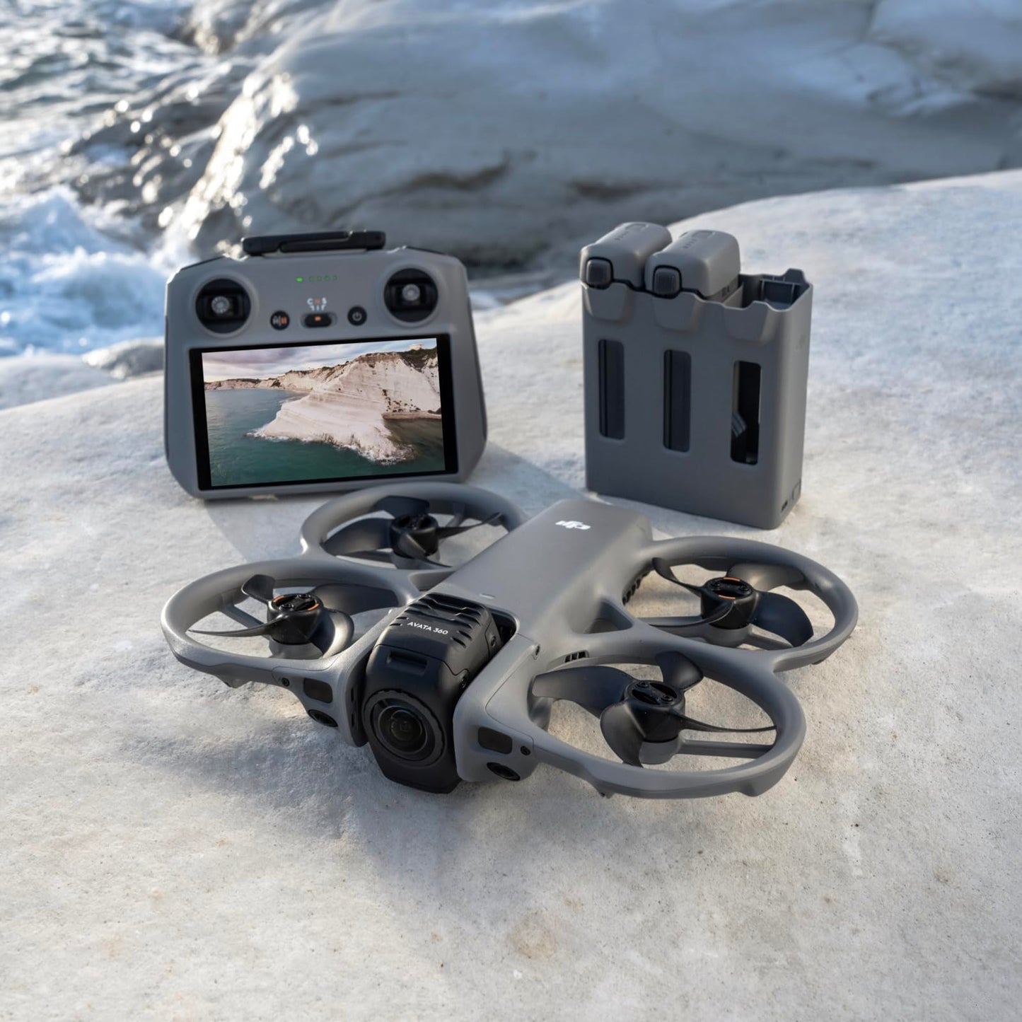 DJI Avata 360 Fly More Combo (RC 2), 360° Drone With 1-Inch 8K 360° Imaging for FPV & Aerial Filming, 360° Camera Drone With Propeller Guard. Includes RC 2 for Precise Control and Three Batteries