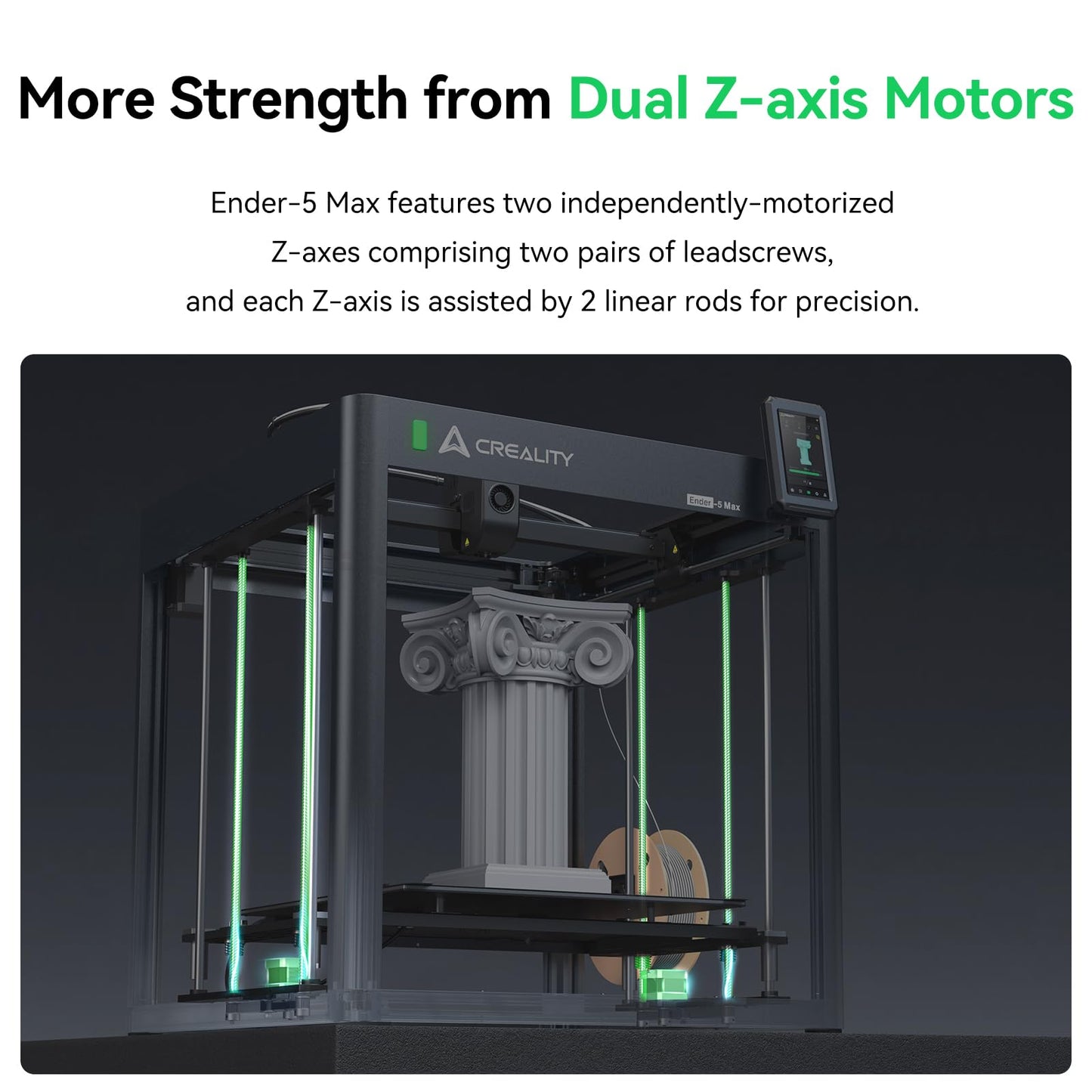 Creality Ender 5 Max 3D Printer, 3D Printing Machine with 700mm/s High-Speed Printing, 400 * 400 * 400 Large Print Area, 64-Point Auto Leveling 300℃ High Temp Precise Linear Rail