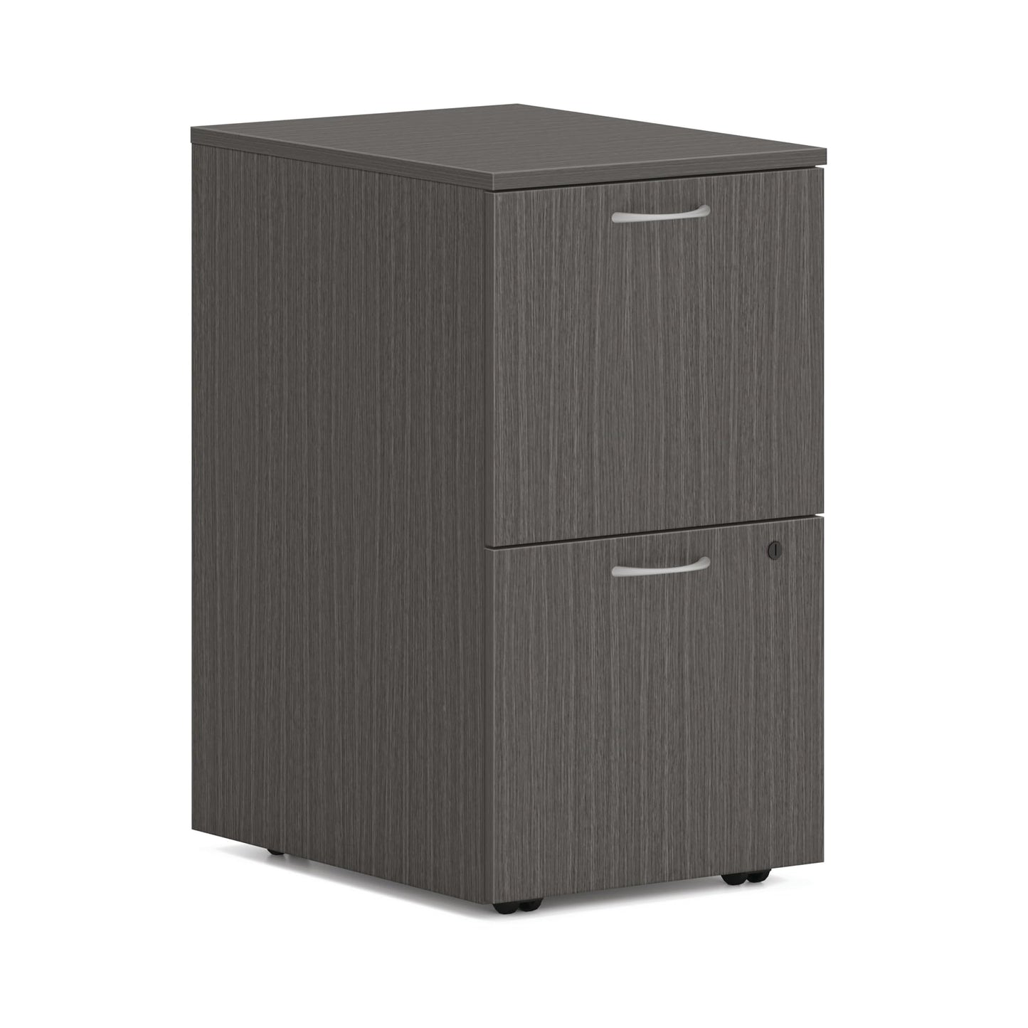 HON MOD 2 Drawer File Cabinet On Wheels, Mobile Pedestal with Filing Cabinets for Home Office, 15" W Portable Storage, Slate Teak
