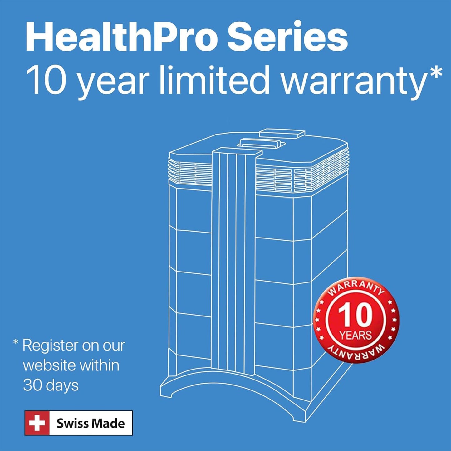 IQAir HealthPro Compact XE Air Purifier - Compact HyperHEPA Filtration for Rooms up to 1240 sq ft - Allergens, Smoke, Dust, Mold, Pet Dander, Swiss Made, WiFi Enabled