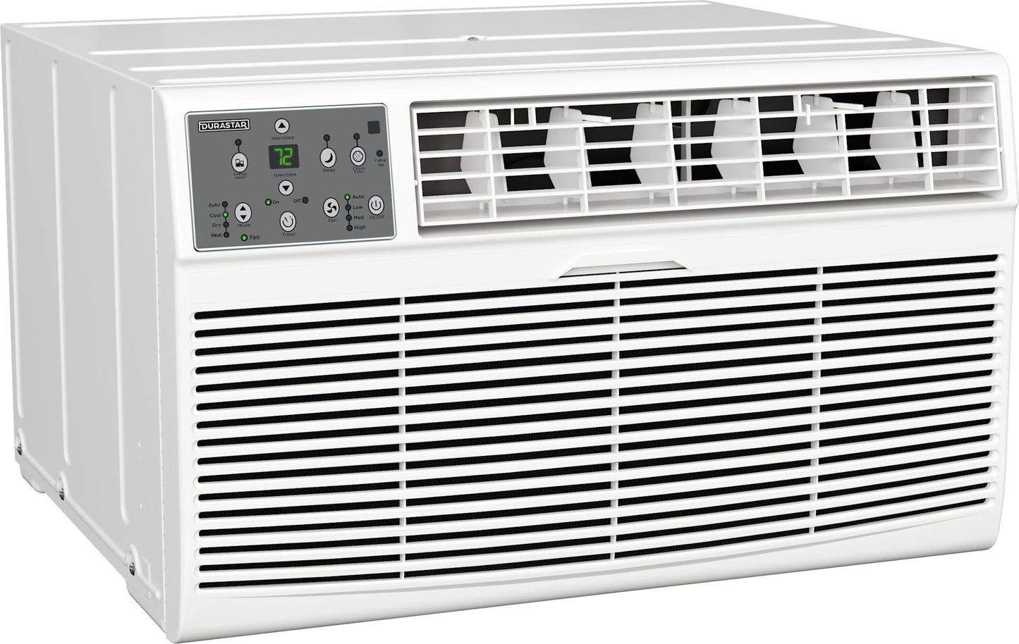 Durastar DRTHC142XNA1 14,000 BTU 208 / 230V Through the Wall Air Conditioner with 10600 BTU Supplemental Heating and Remote Control - White