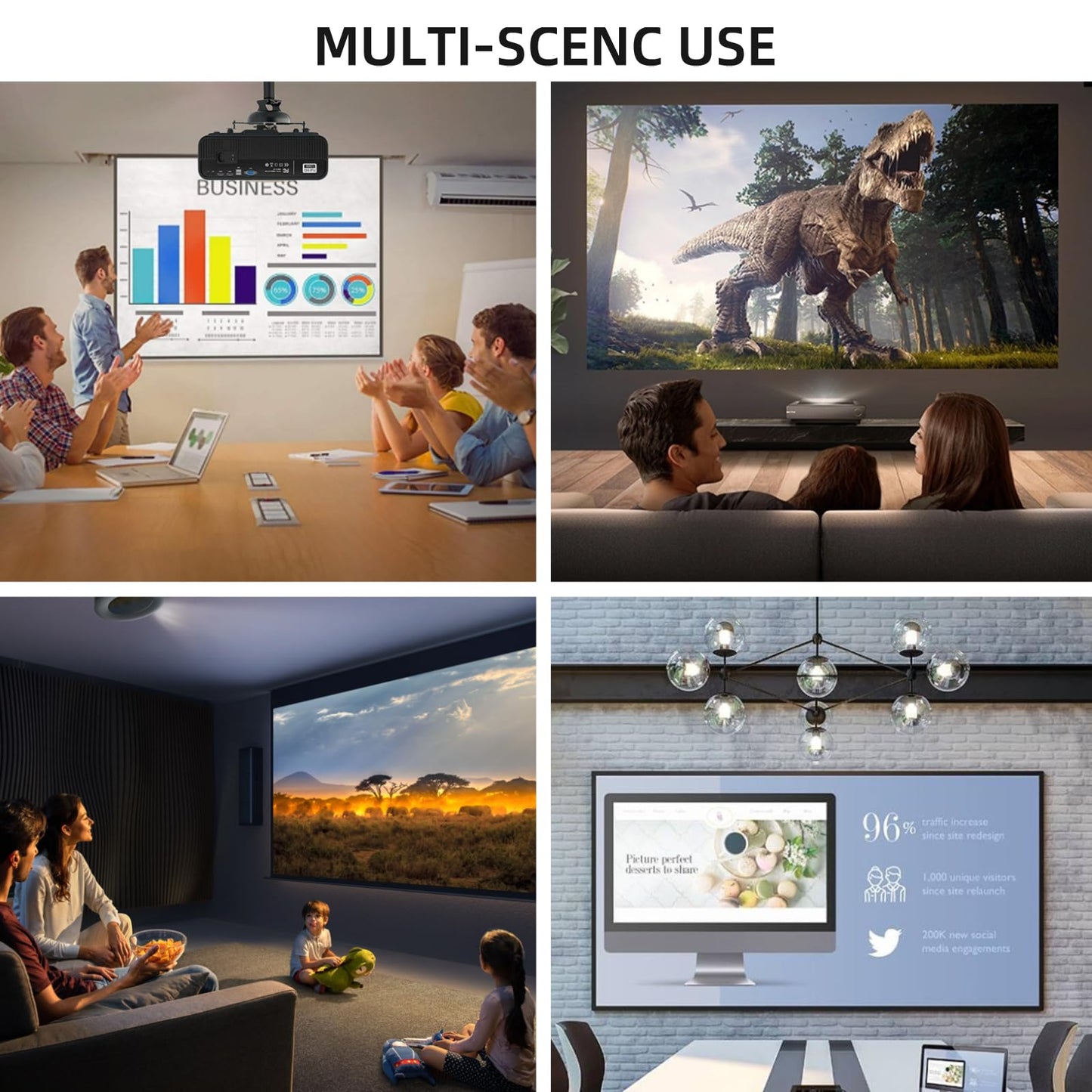 Motorized Projector Screen Pull Down 100 Inch 16:9 HD Automatic Projector Screen with Remote, Electric Retractable Projection Screen Portable, Roll Up Movie Screens for Projectors Outdoor Indoor White