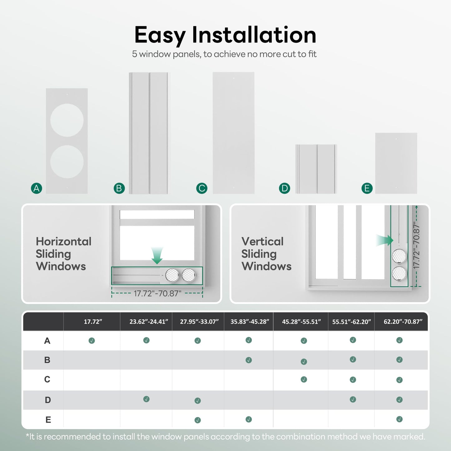 ZAFRO Smart Inverter Portable Air Conditioners, 14000 BTU (10000 BTU SACC) Dual Hose Portable AC Unit with Energy Saving/Ultra Quiet(42dB)/Drainage-free Cooling/APP/Remote for Multi-Scenario Use