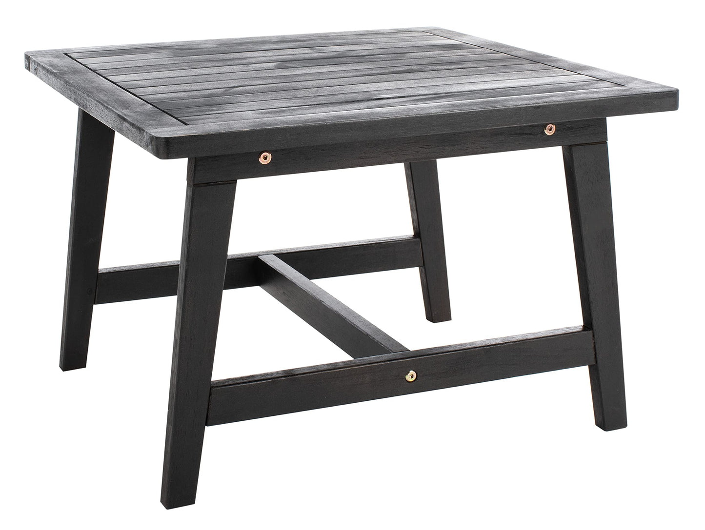 SAFAVIEH Outdoor Collection Casella Acacia Wood 5-Piece Patio Set PAT7077C, Black/Black