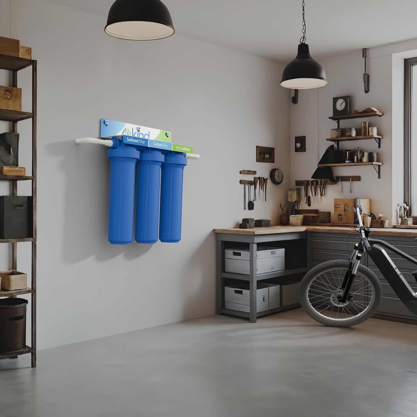 Kind Water Systems E-3000 Whole House Salt-Free Water Softener & Filter for City Water
