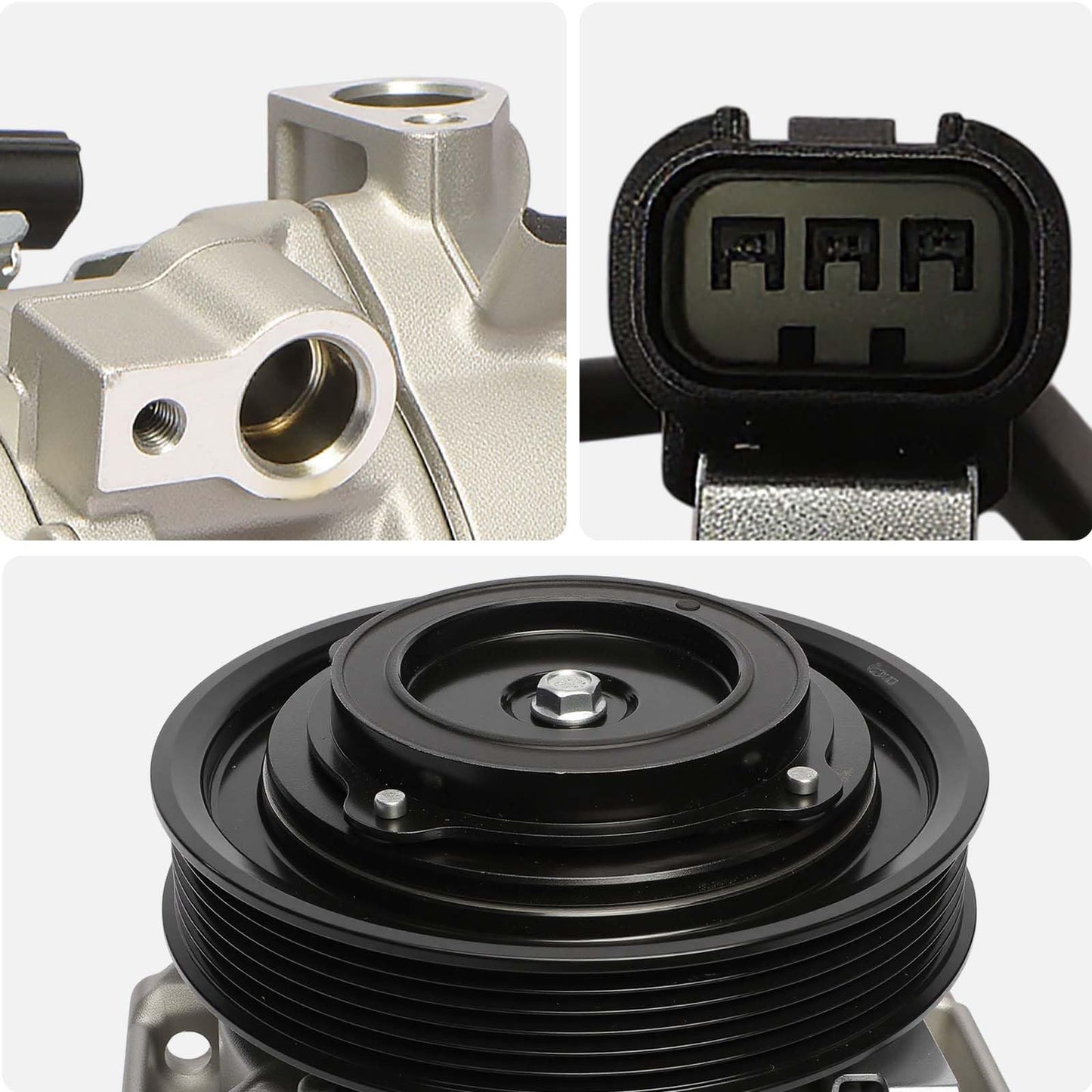 AISIN AFTERMARKET ACCH-00454 Air Conditioner AC Compressor - Compatible with Honda Odyssey 2018-2024 3.5L - with 6-Pulley Groove, with Clutch