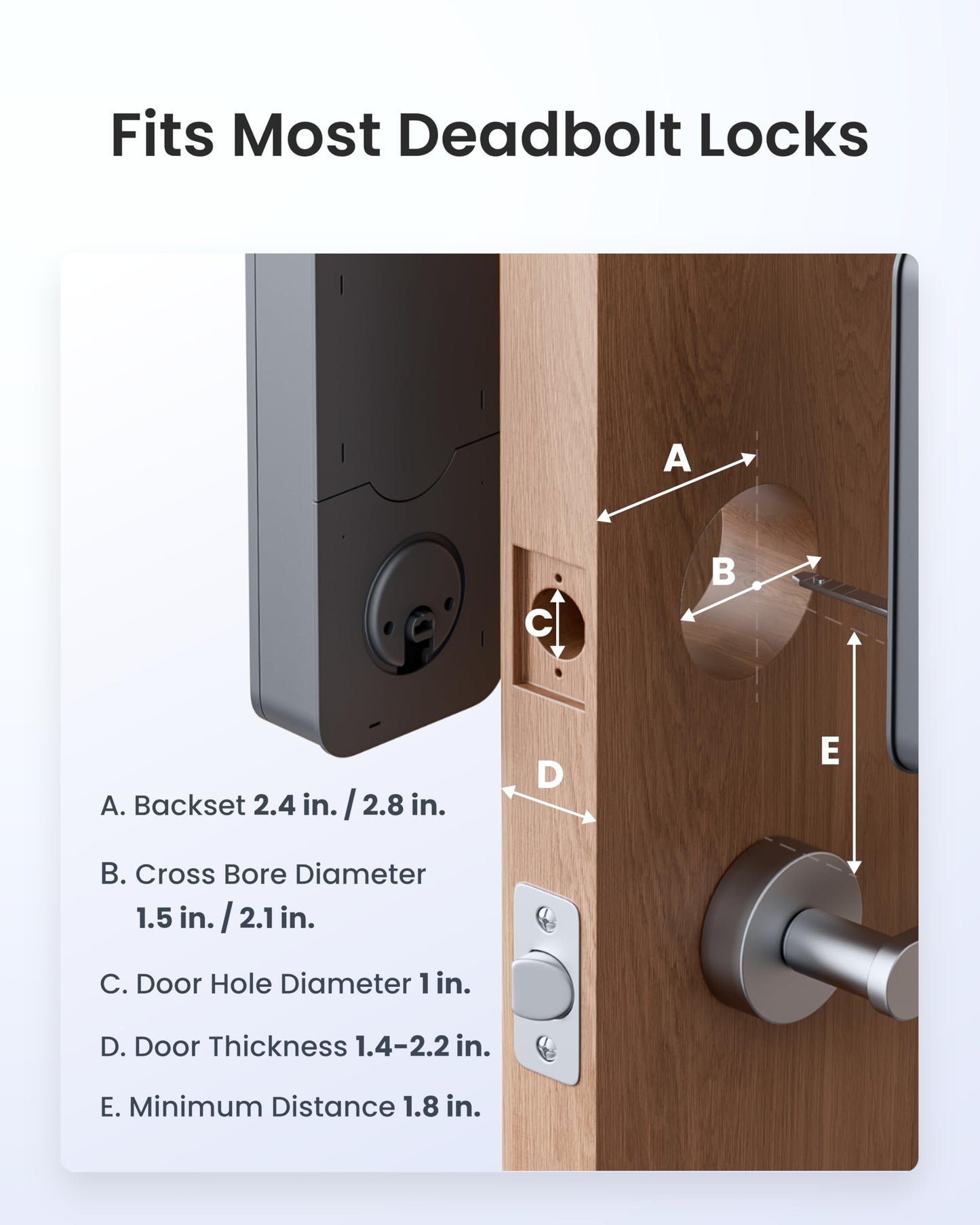 SwitchBot Lock Vision Pro Smart Lock, 3D Face Recognition + Palm Vein + Fingerprint, Keyless Entry Deadbolt for Front Door, 12-Month Battery, WiFi No Hub, Auto-Lock, Matter, Apple Home, Alexa, Google