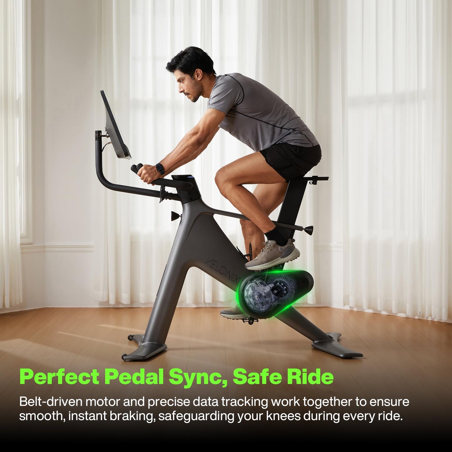 Speediance VeloNix Indoor Exercise Bike, Smart Fitness Bike with Personalized Fitness Courses, Online Cycling Coaching, Low-Noise Cycling Bike, Stationary Bikes for Home Fitness