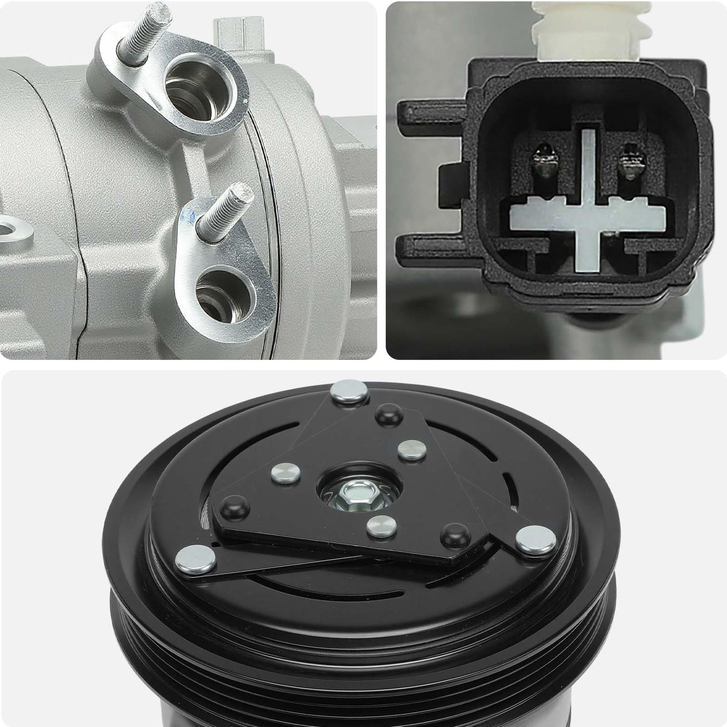AISIN AFTERMARKET ACCFD-00090 Air Conditioner AC Compressor - Compatible with Ford Mustang 2011-2014 3.7L - with 4-Pulley Groove, with Clutch