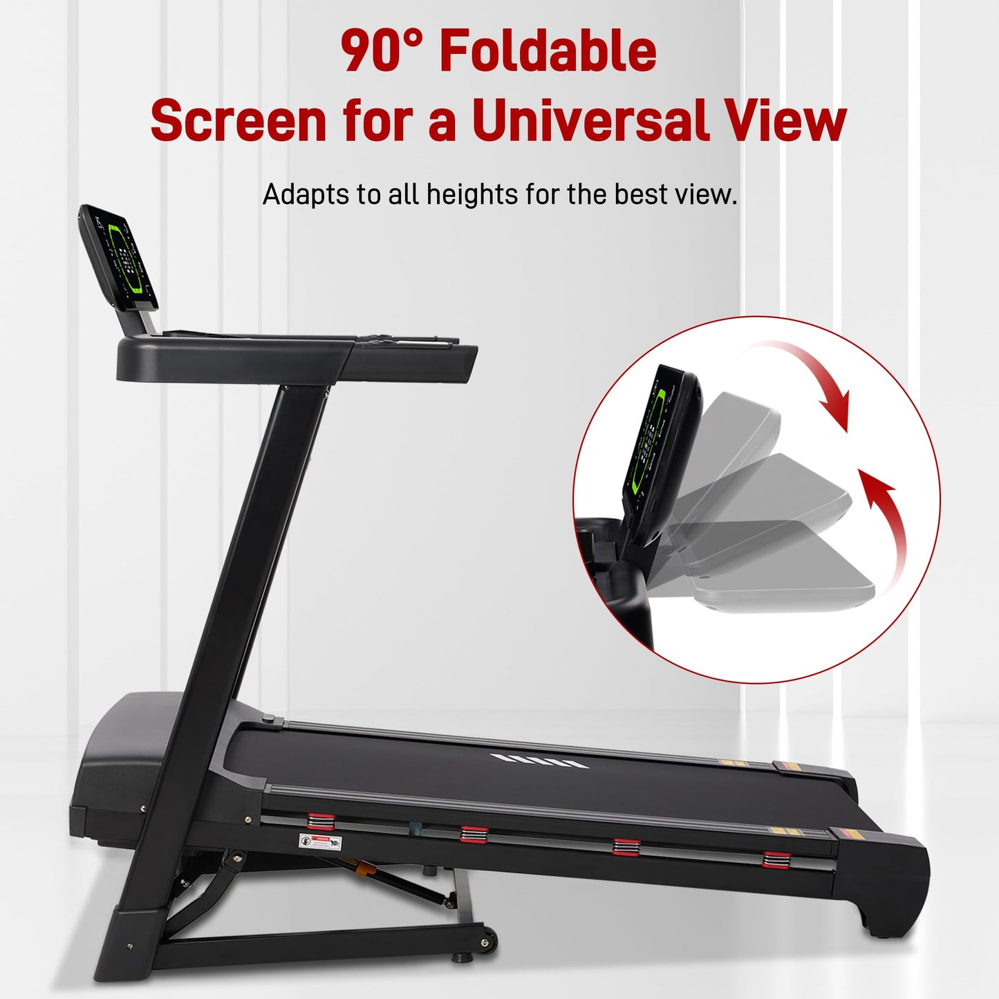 Heavy Duty Treadmill for Home, 20" Wide Deck, 20-Level Auto Incline