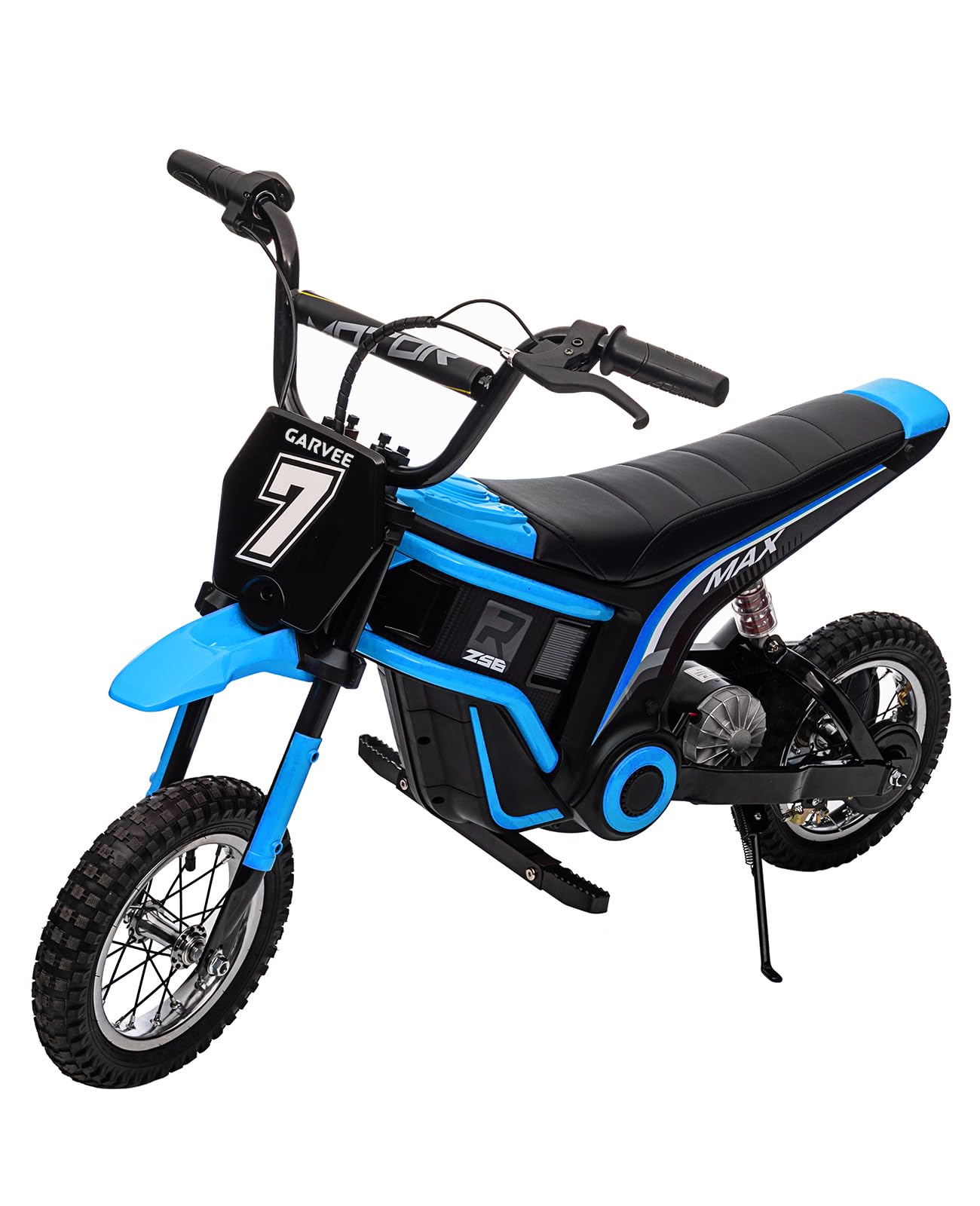 Garvee 24V 350W Kids Electric Dirt Bike - 3 Speed Modes, Up to 14.29 MPH, Rear-Wheel Drive, Shock-Absorbing Suspension, Off-Road Ride-On Motorcycle Toy for Boys & Girls Ages 5-17 - Blue 7