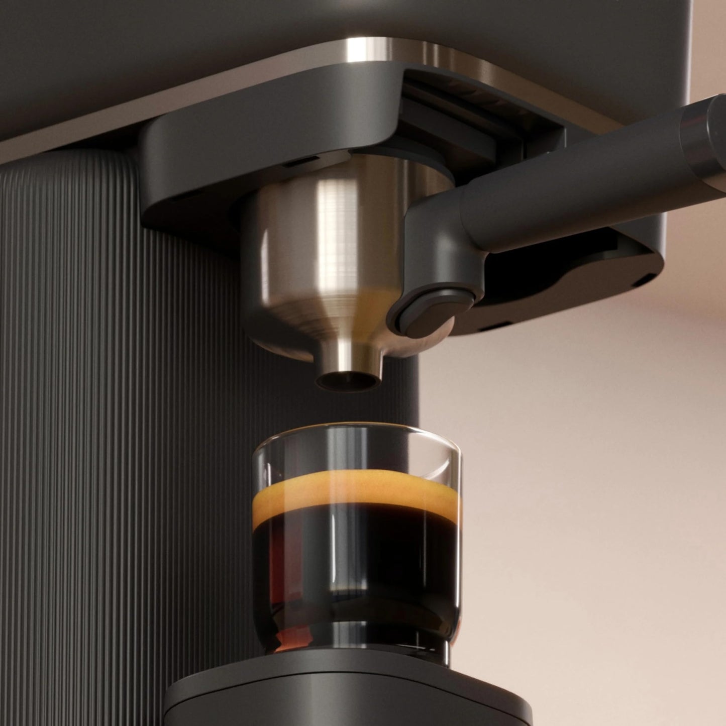 Philips Baristina Espresso Machine, Grind, Tamp & Brew Coffee Beans in One Swipe, Compact, 16 Bar Pump Pressure, Automatic Grinder, Black with Berry Red Portafilter (BAR301/60)