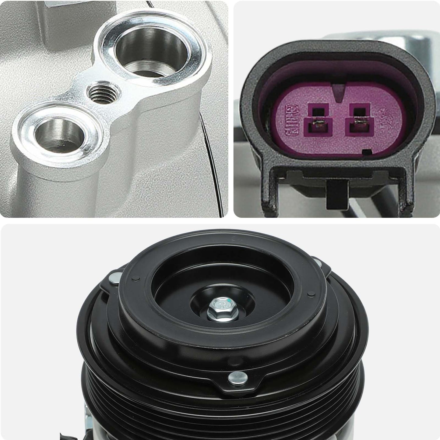 AISIN AFTERMARKET ACCFD-00576 Air Conditioner AC Compressor - Compatible with Ford Fusion 2006-2012, Lincoln MKZ 2010, Zephyr 2006, Mercury Milan 2006-2011 - with 6-Pulley Groove, with Clutch