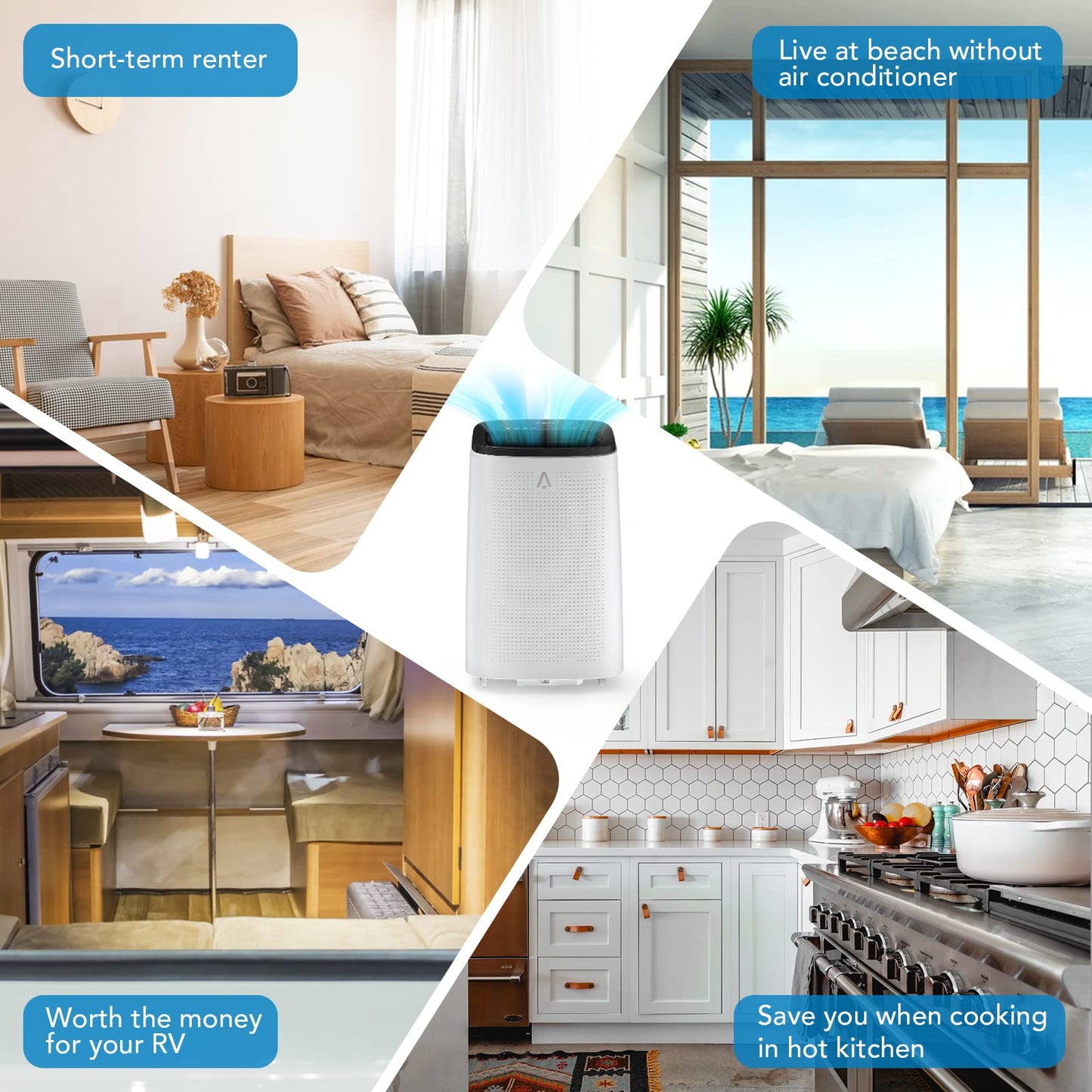 Garvee 15000 BTU Portable Air Conditioner, 3-in-1 Indoor AC Unit with Cooling, Dehumidifier, Fan, 24-Hour Timer, Remote Control & Full Window Installation Kit – Cools Rooms Up to 850 Sq. Ft, 115V