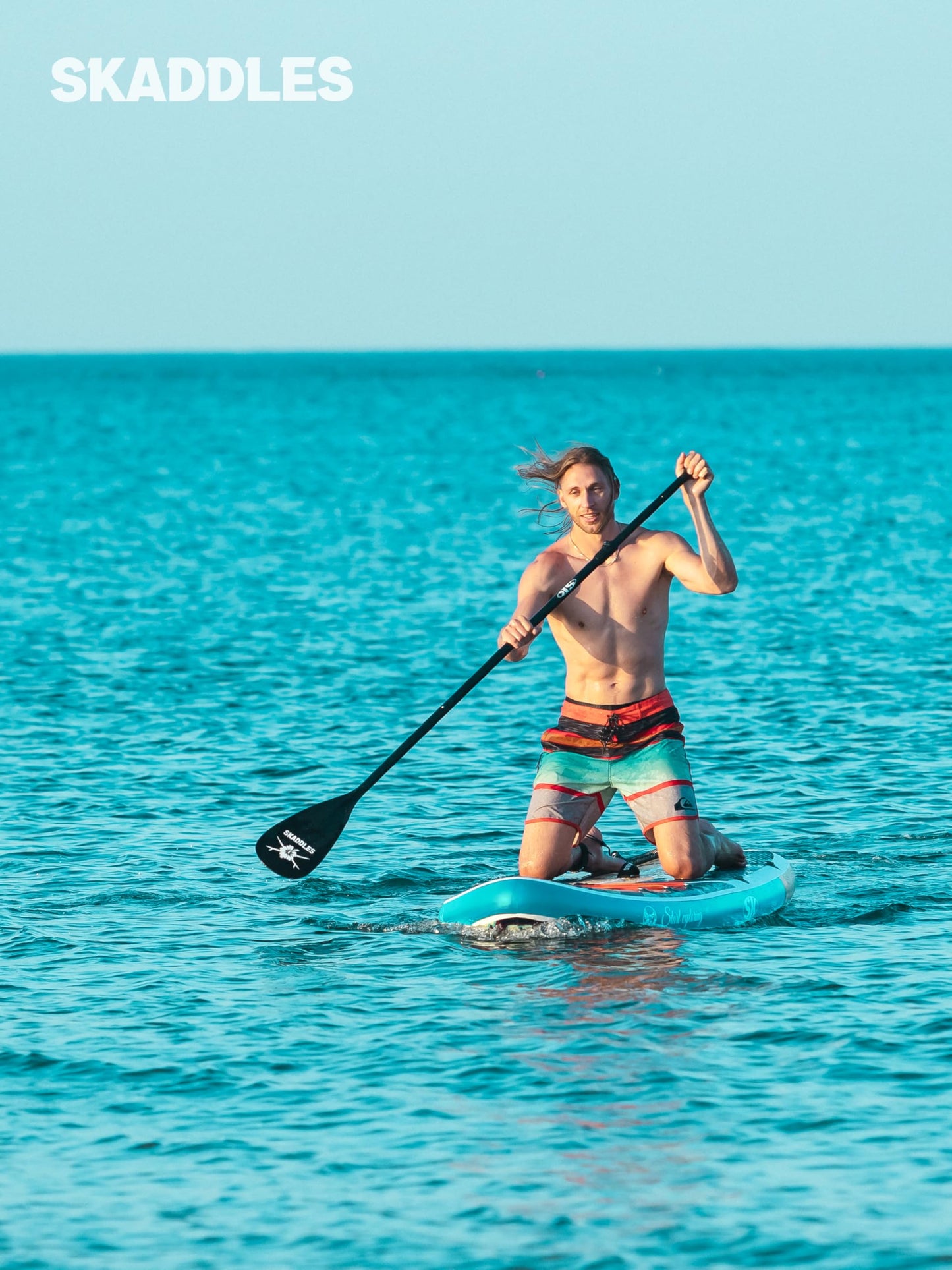 SKADDLES 10’6’’ Portable Inflatable Stand Up Paddle Board (SUP) for Adults and Youth with Non-Slip Deck – Complete Accessories Kit, Perfect for Fishing, Yoga, Fitness & Family Fun (TropiNest)