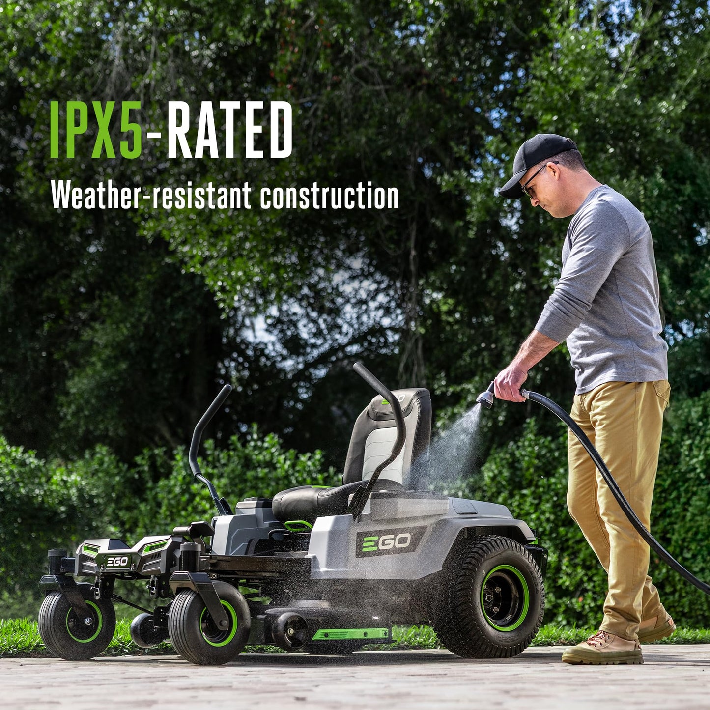 EGO POWER+ Z6 Zero Turn Riding Lawn Mower, 42" Deck, Includes (2) 56V 10.0Ah and (4) 56V 6.0Ah Batteries and 800W Charger - ZT4215S