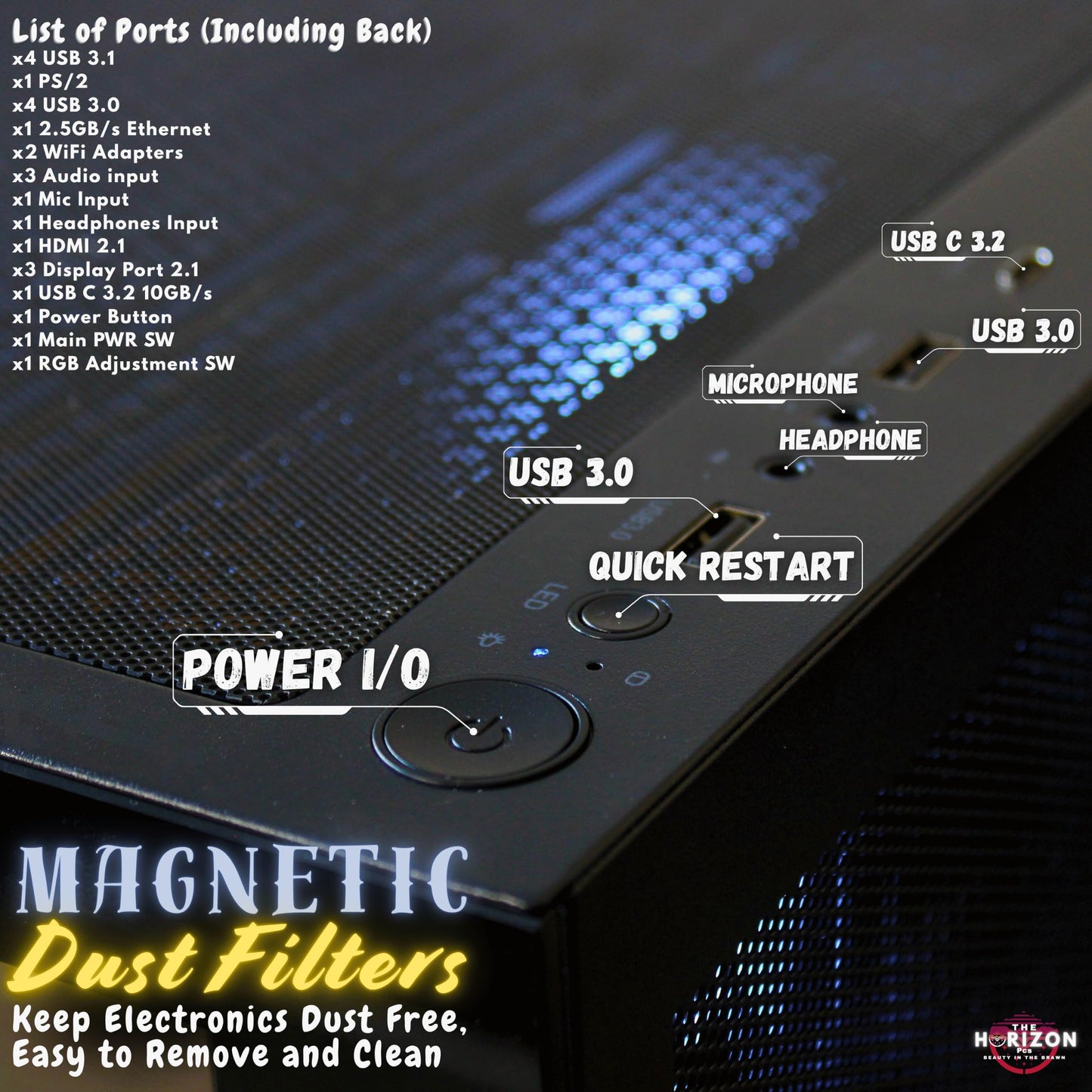 The Horizon Autherium Dragon RGB I9 RTX Gaming PC || 64GB RAM || 5TB Storage || Core I9 Upto 5.4Ghz || RTX 5070 OC || Windows 11 PRO || 360MM AIO || 2.4GB/s WiFi, VR, Gaming Ready Desktop Computer