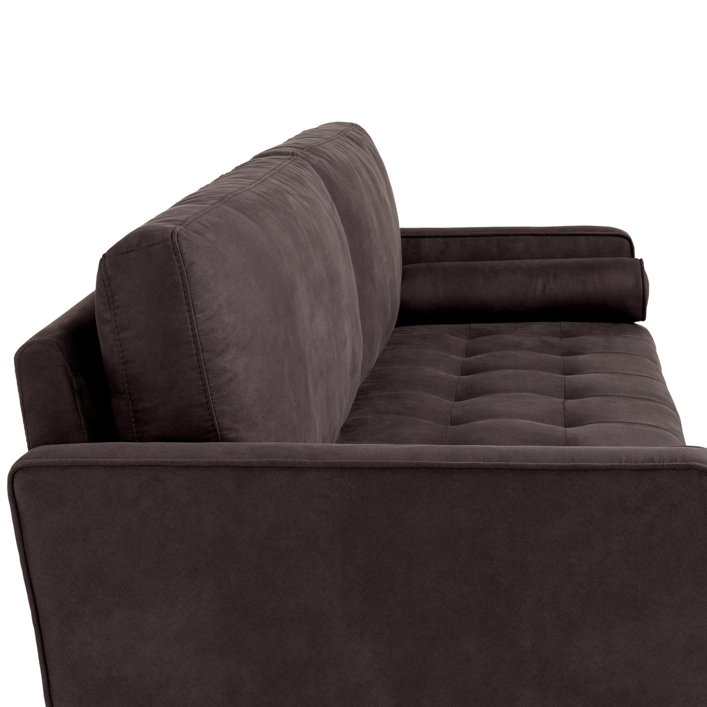 Studio Living® Lexington 75.6" Sofa, Modern Design, Pocket Coil Comfort, Easy Assembly, Faux-Suede Fabric, Charcoal