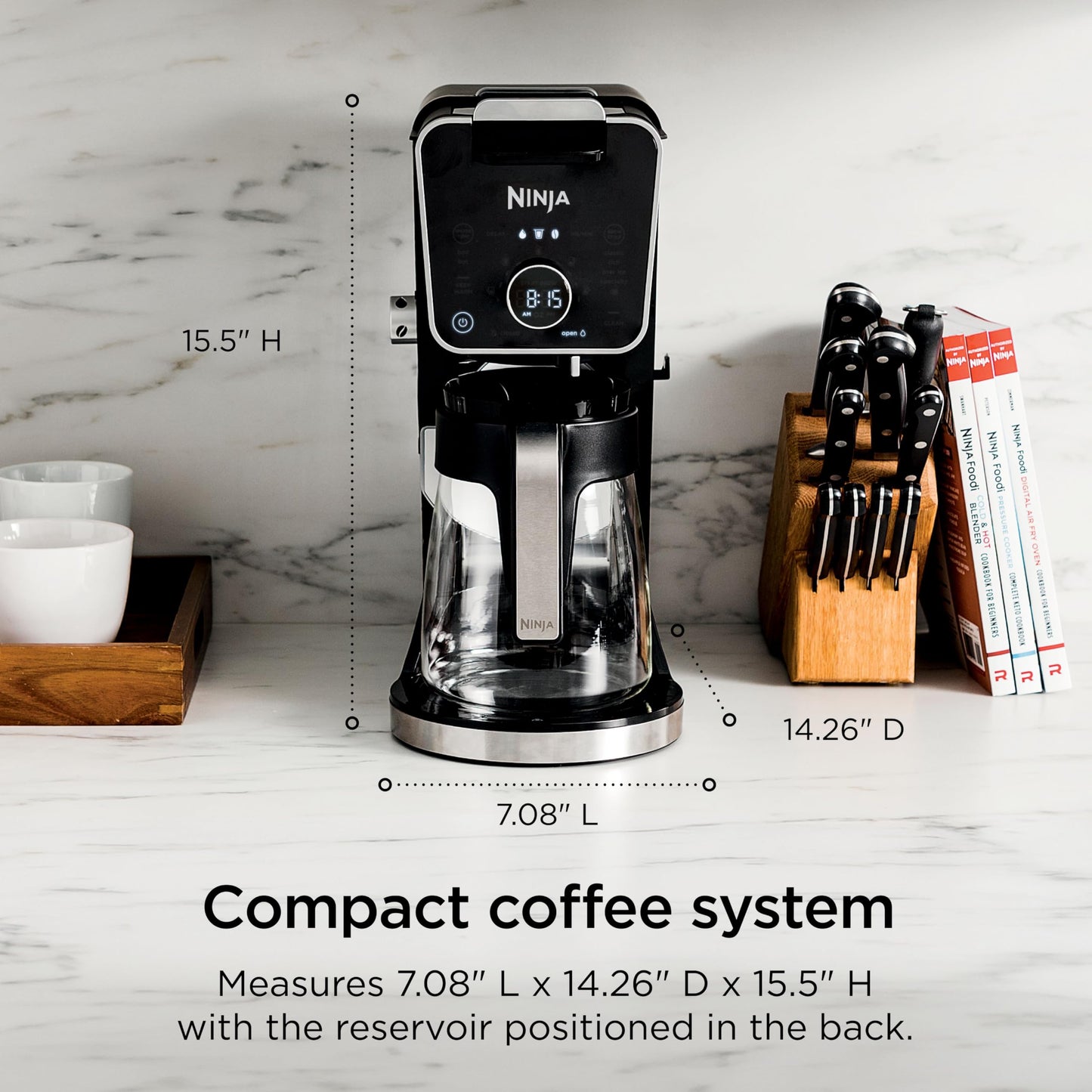 Ninja Specialty Drip Coffee Maker | DualBrew™ Pro Specialty Coffee Machine w/ Frother, Paper Filter | Brew with Pods & Grounds, K Cups Compatible | 4 Brew Styles, 13 Cup to Pot Sizes | Black, CFP301
