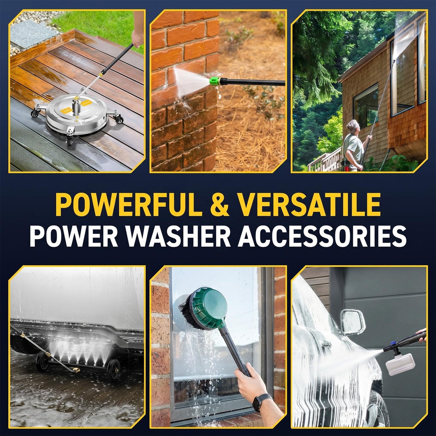 EVEAGE Professional Electric High-Pressure Cleaner - 4200 PSI 2.8 GPM Power Washer Station, Includes 1L Foam Cannon, 3 Quick-Connect Tips & 20ft Hose, Ideal for Driveway, Deck & Car Detailing