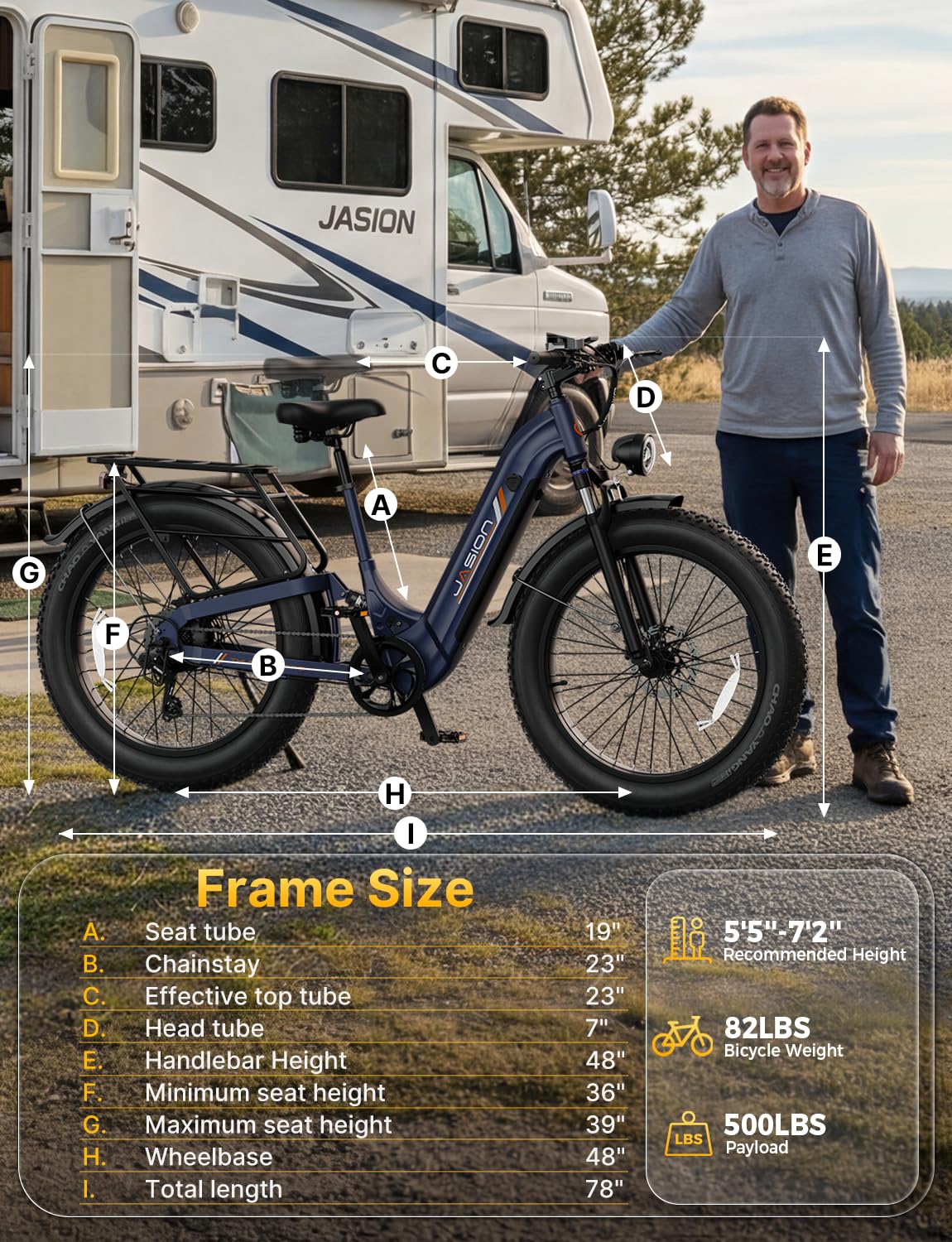 Jasion Thunder Pro ST Electric Bike,2000W Peak Ebikes for Adults,26''Fat Tire Best Ebike for Men,90 Miles with 1040Wh Removable Battery,35+MPH Max Speed Bicycles,500LB Capacity