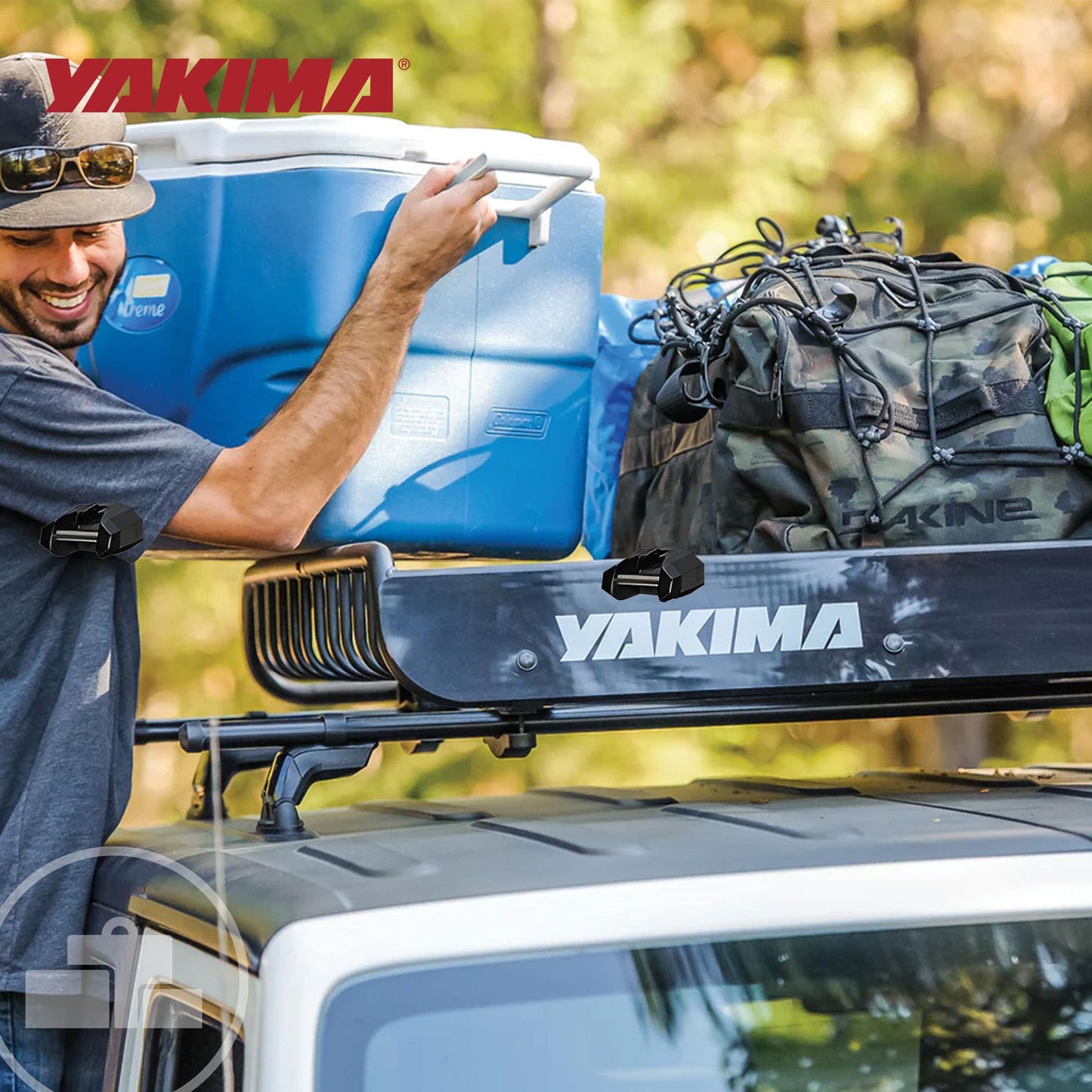 Yakima LoadWarrior Medium Sized Heavy Duty Steel Cargo Basket Roof Rack with Universal Mounting Hardware for All Yakima StreamLine Crossbars, Black