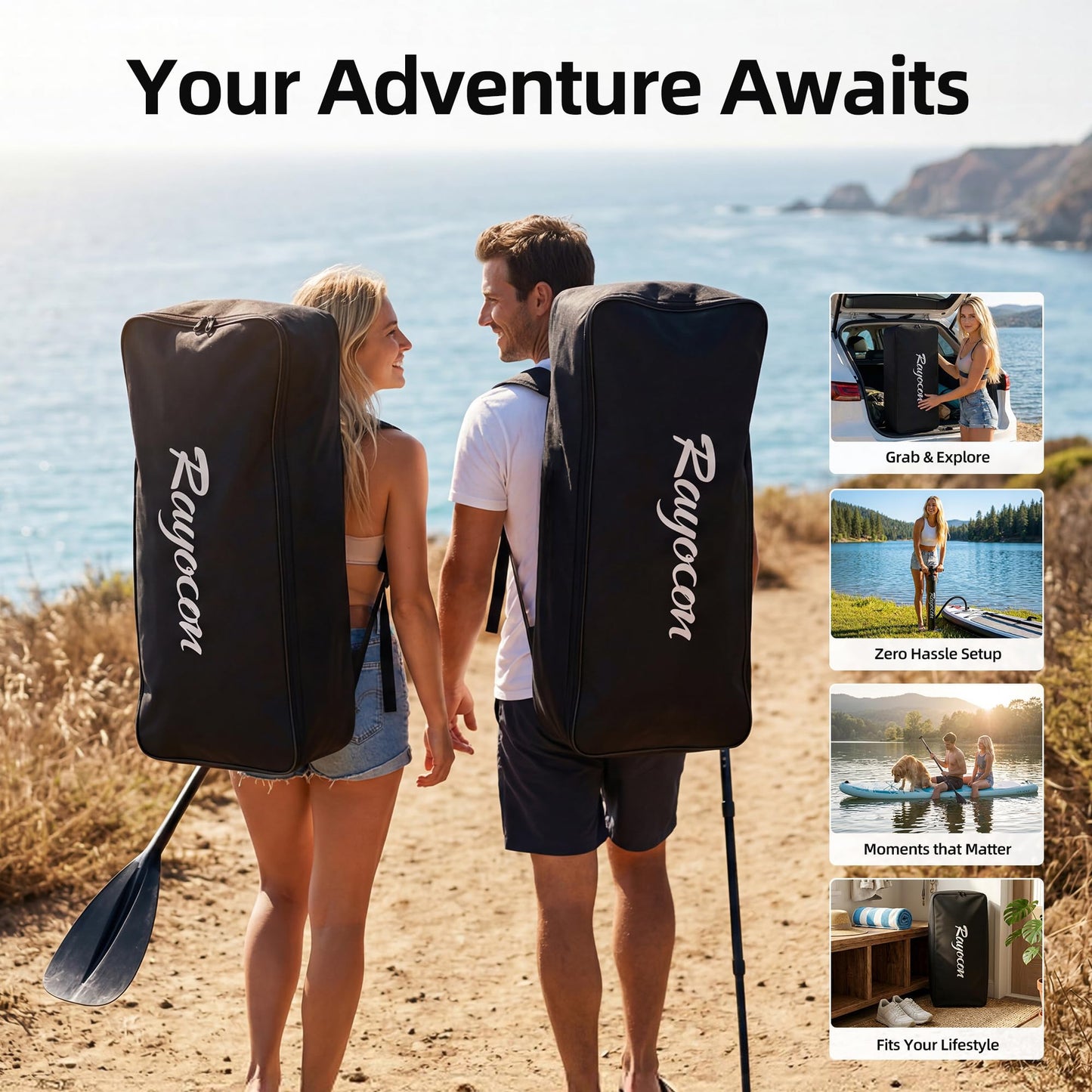 Inflatable Stand Up Paddle Board 11'×34" Extra Wide SUP, Ultra-Stable for Adults & Dog, 450lbs, Dual Chamber Pump, Fiberglass Paddle, Military Grade Dual Layer, Sea Turtle Guardian Design
