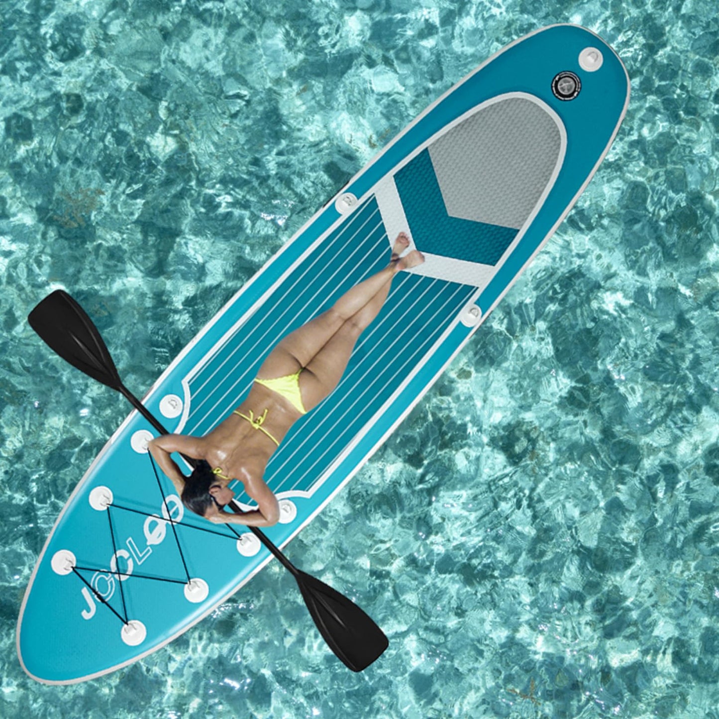 Inflatable Stand Up Paddle Board with Seat, 10'5" SUP 440LBS, Recreational Paddleboard for Adults Beginners, Blow Up Paddle Board with Fishing Design, Camera Mount, Cooler Bag & Full Accessories