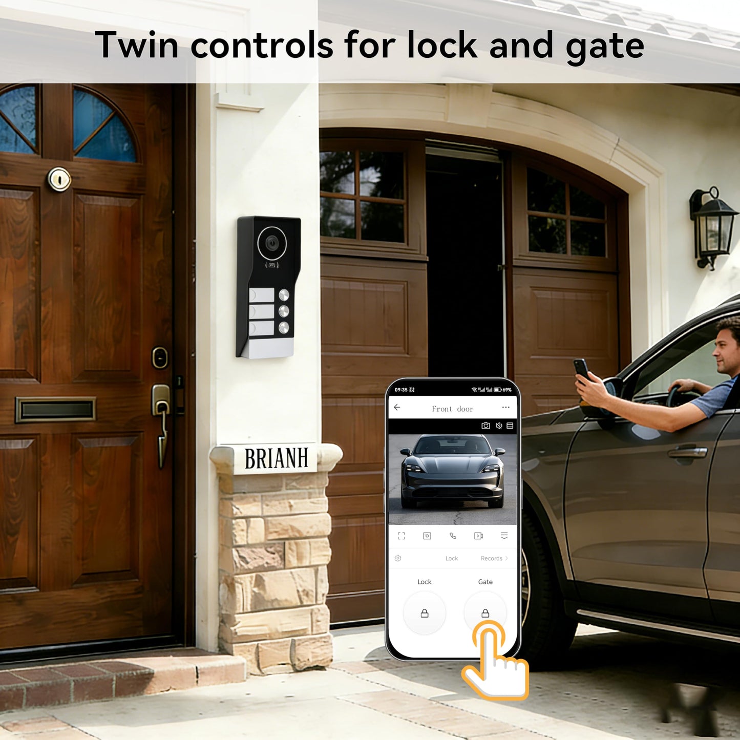 LUMOBELL 3 Units Apartment Video Intercom System,house video intercom. Wired Video Doorbell with 3 Unit 7-inch Touch Screens, 1080P Security Camera, Dual-Band WiFi 6, RFID Key Fobs & App Remote Unlock