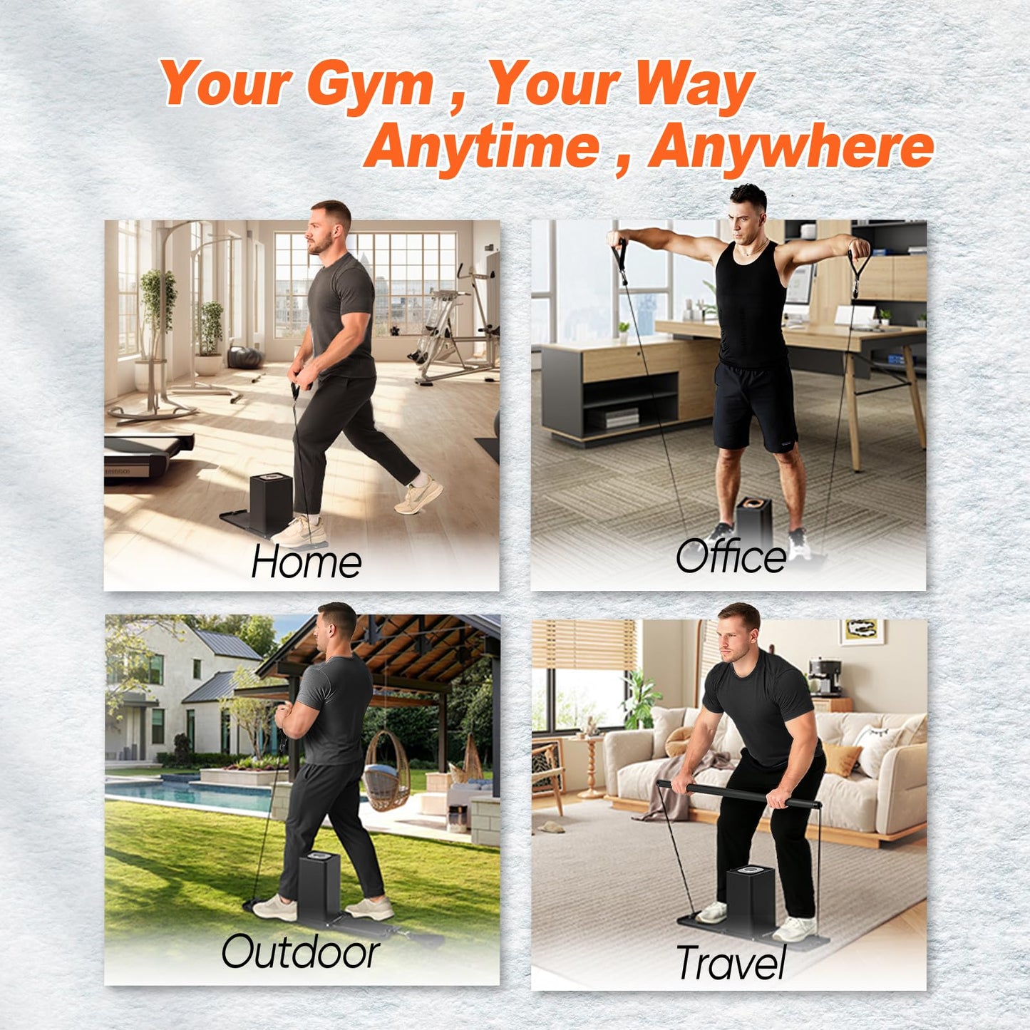 SR3 PRO Smart Home Gym Equipment, Foldable Home Gym for Small Spaces, Portable Full Body Workout Machine with Up to 180lbs Dynamic Resistance