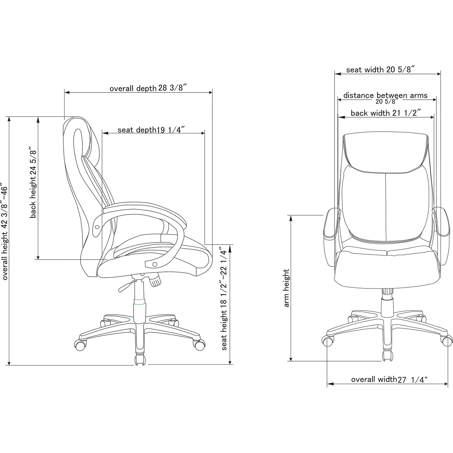 Lorell Brown Executive Chair