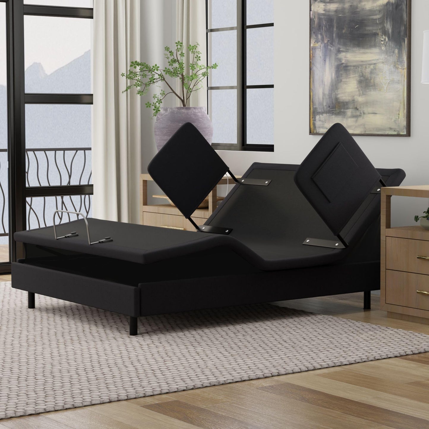 Hi Low Medical Adjustable Bed, Massaging with Voice Command (Queen)