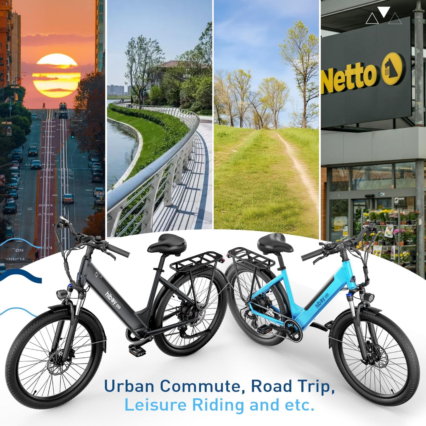 Hiboy EX9 Electric Bike for Adults, Advanced Torque Sensor, 750W Motor, 28MPH 62-Mile Range, 26" Step-Thru E-Bike, Shimano 7-Speed, UL Certified for City Commuting & Leisure