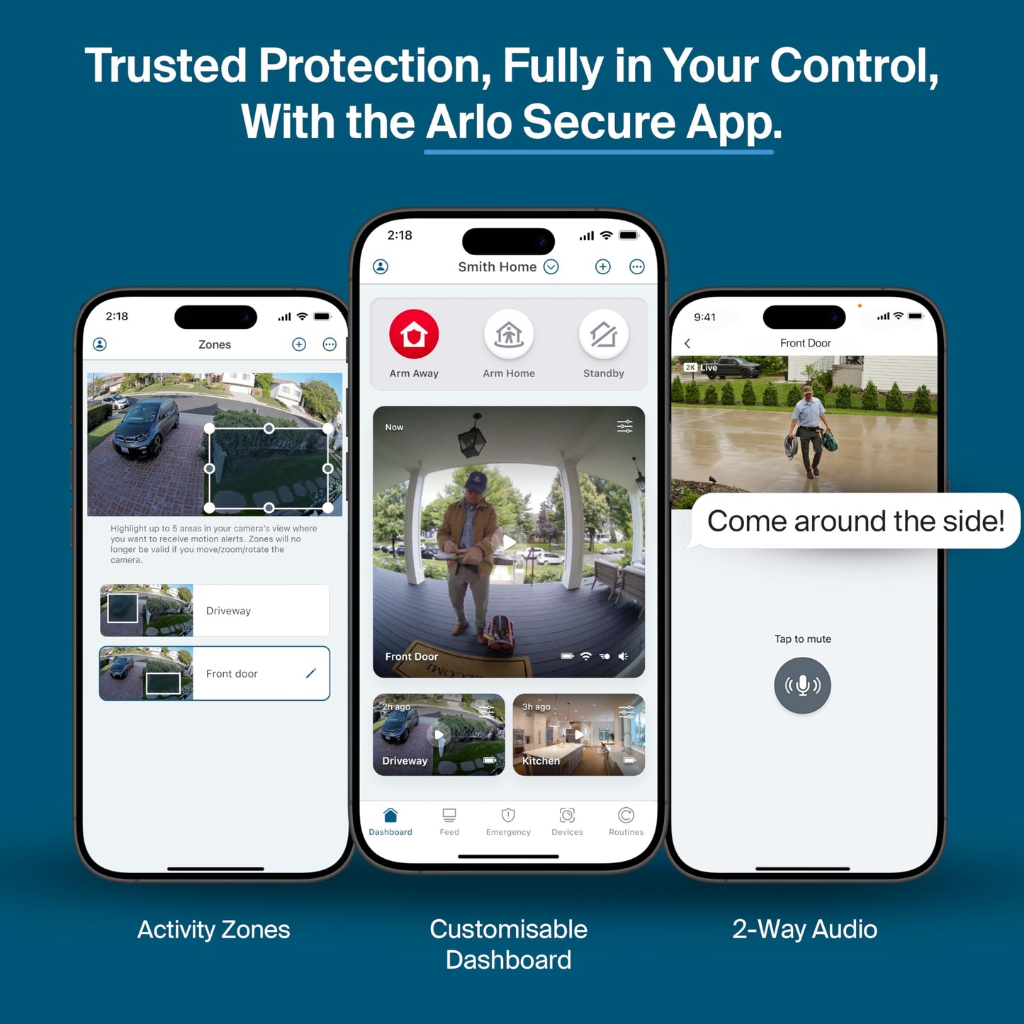 Arlo Pro Security Camera 2K HDR (6th Gen, 2025 Release) 2 Cam + 2 Solar Panels + 6 Months of Secure Plus Plan - Wireless Outdoor Camera, Battery Power, Person, Vehicle & Animal Detection, White