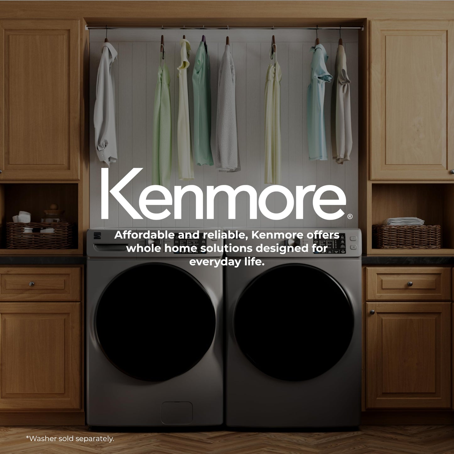 Kenmore 8.0 cu. ft. Front Load Electric Dryer with Wrinkle Guard & Accela Steam to Reduce Wrinkles, Static & Odors - Smart Sensor Drying - LED - ENERGY STAR Certified - Metallic Silver