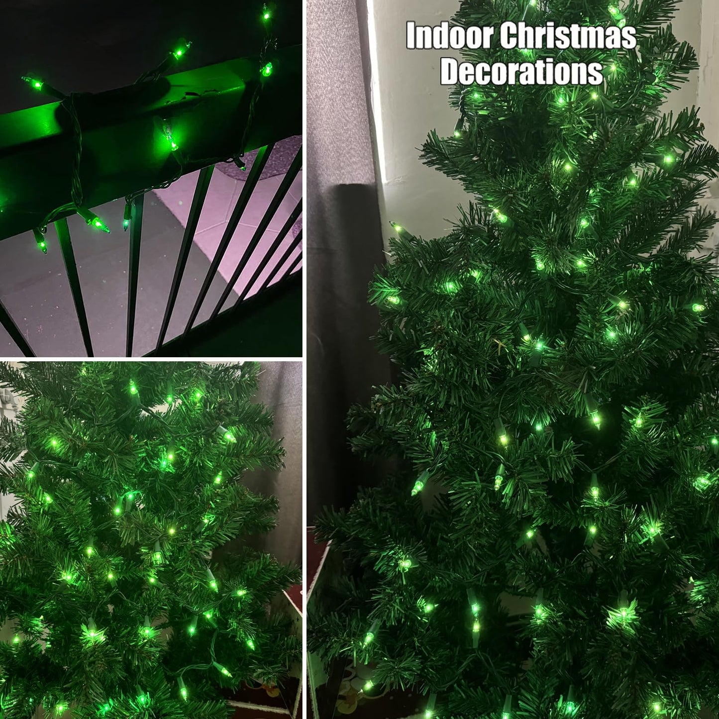HISHINY Green String Lights 100 Count Mini St Patricks Decorations 21ft UL Certified Copper Wire