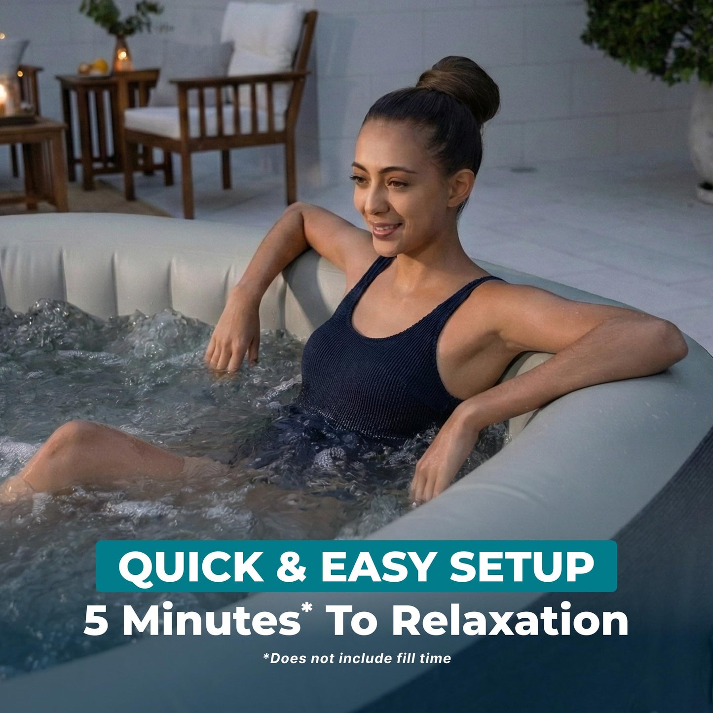 Bestway SaluSpa Hot Springs Inflatable Hot Tub, 4-6 Adults, 140 AirJets, EnergySense Walls & Cover, Smart WiFi App & Spa Control Panel, MaxHold Construction, Stone Grey Knit, 71" x 71" x 28" Square