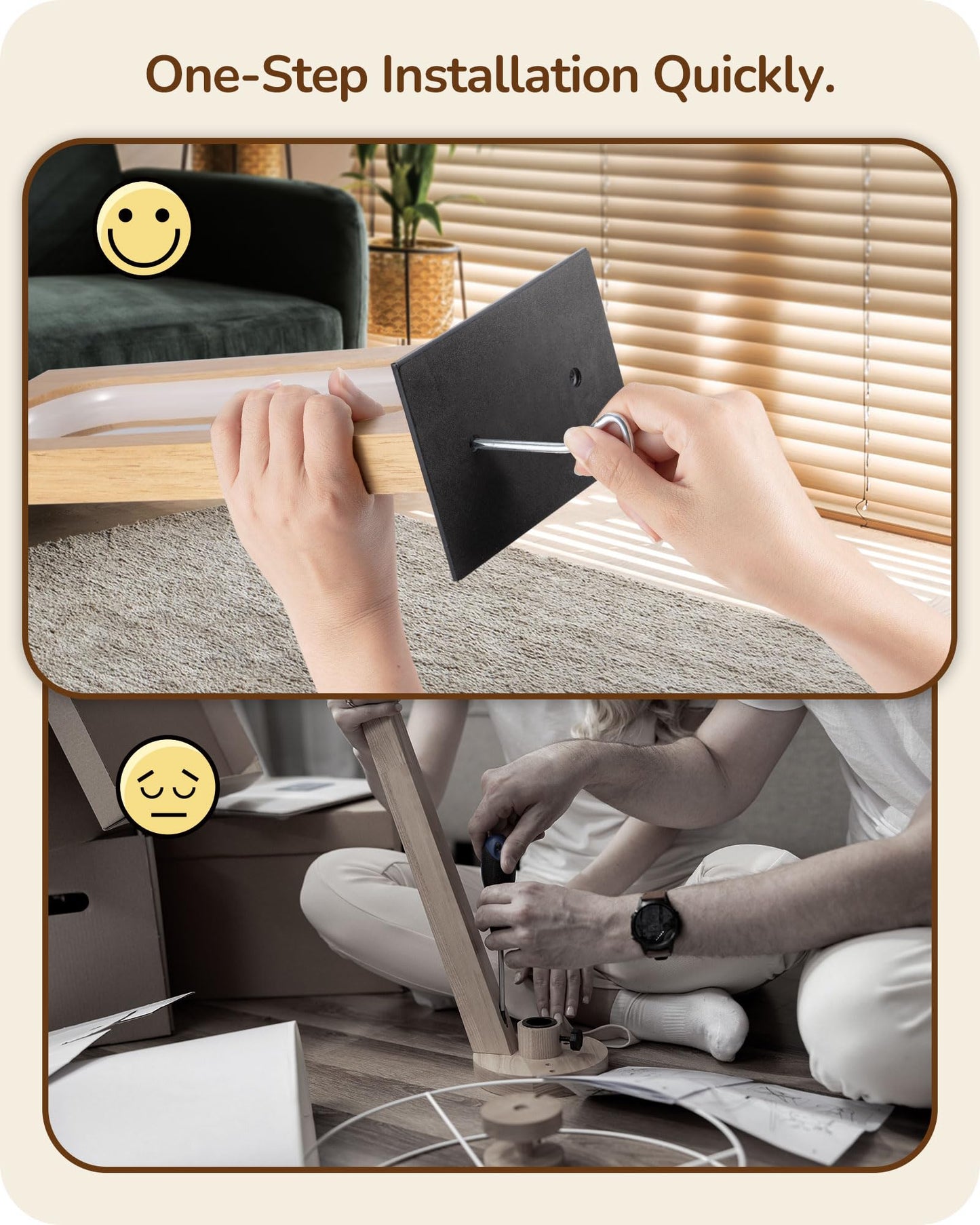 EDISHINE LED Table Lamp, Dimmable Touch Control, 3 Color Temperatures, Wooden Nightstand Lamp, Light Wood Color