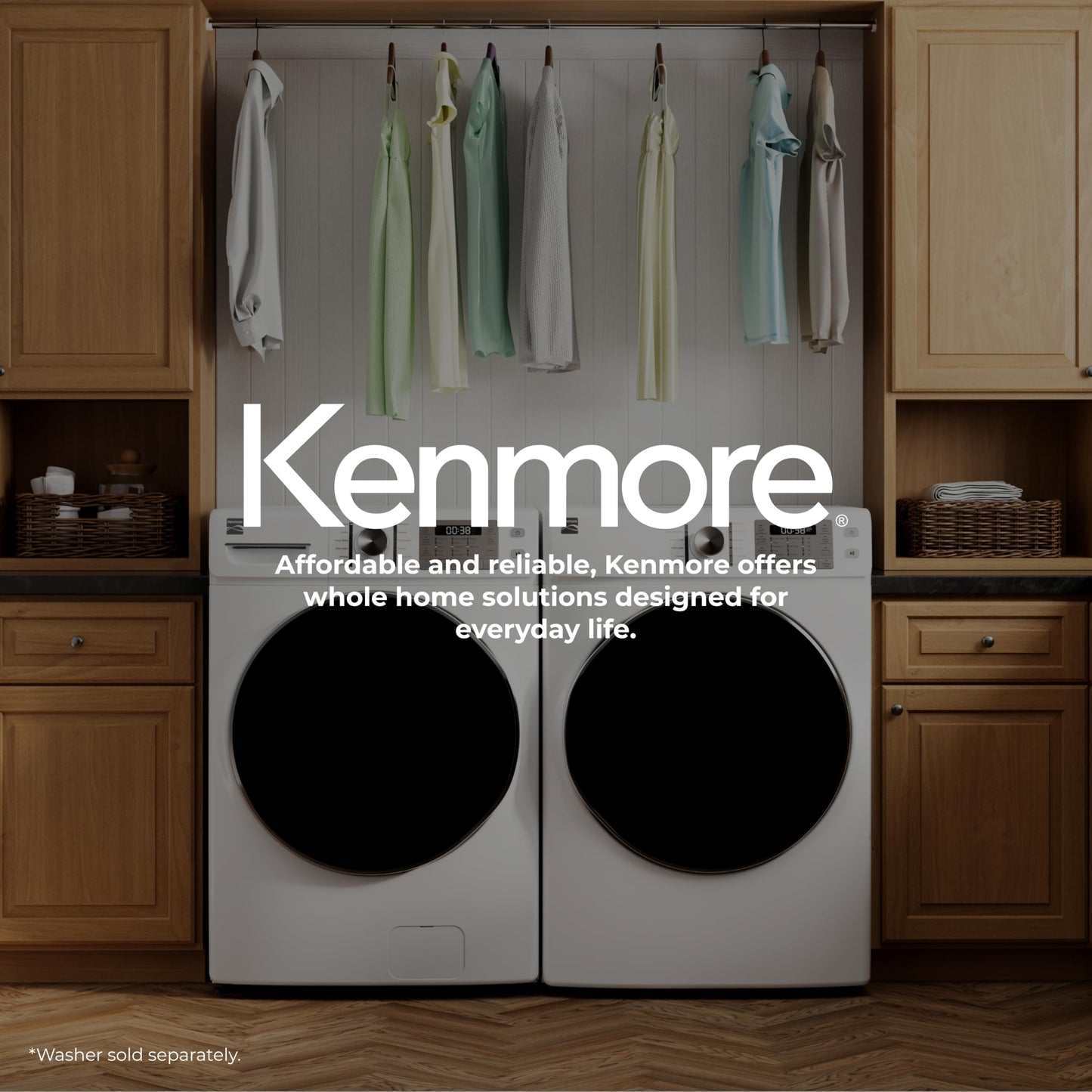 Kenmore 8.0 cu. ft. Front Load Electric Dryer with Wrinkle Guard & Accela Steam to Reduce Wrinkles, Static & Odors - Smart Sensor Drying - LED - ENERGY STAR Certified - White