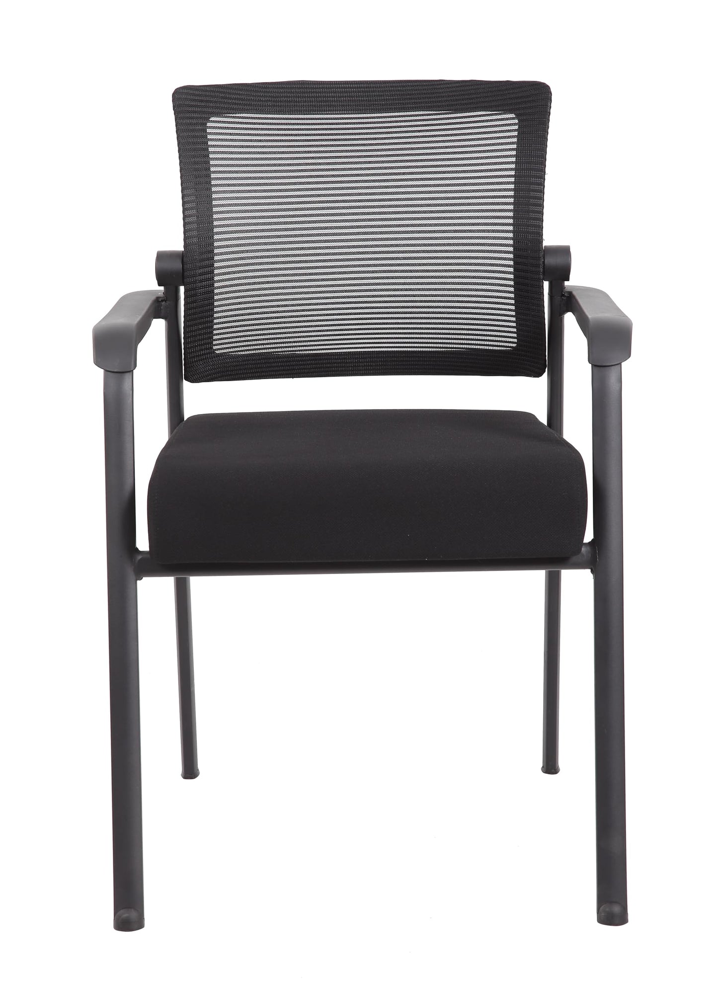 Boss Office Products 47" W Conference Table with 4 Mesh Guest Chairs, Mahogany