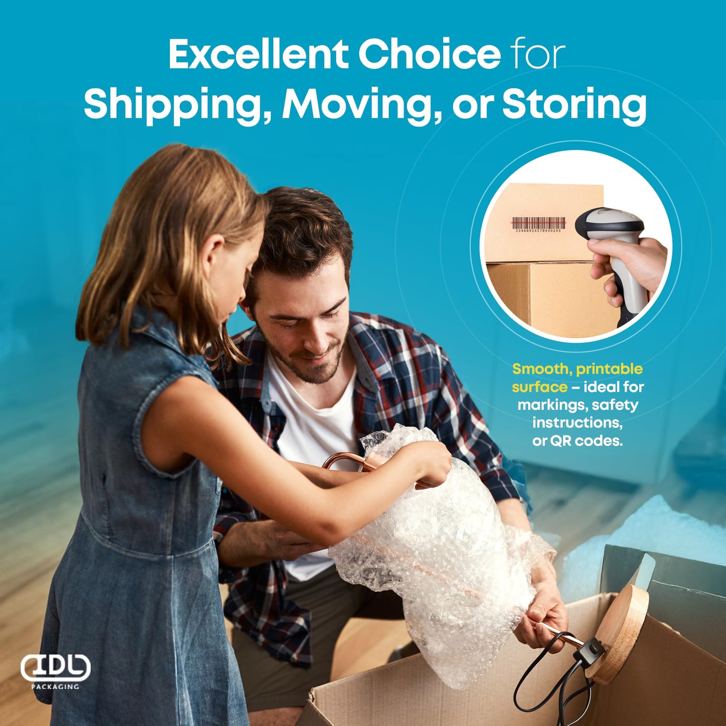 Large Shipping & Moving Boxes 30"L x 12"W x 6"H (25-Pack) - Extra Strength 200 lb vs Regular - USA-Made Corrugated Durable Cardboard Boxes - Large Corrugated Cardboard Shipping Box by IDL Packaging