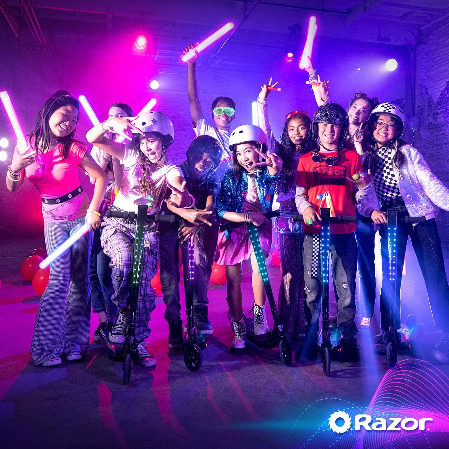 Razor Sonic Glow Black Electric Scooter with LED Lights and Bluetooth Wireless Speaker,